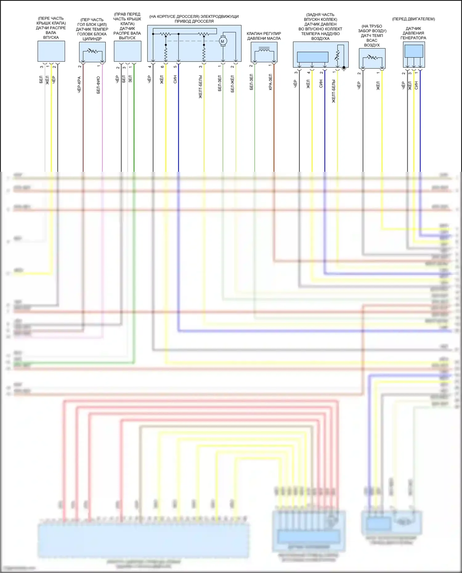 4 серия Gran Coupe BMW F36 рестайлинг (2017-2020): Электросхема двигателя 3,0л турбо (2 из 7) 