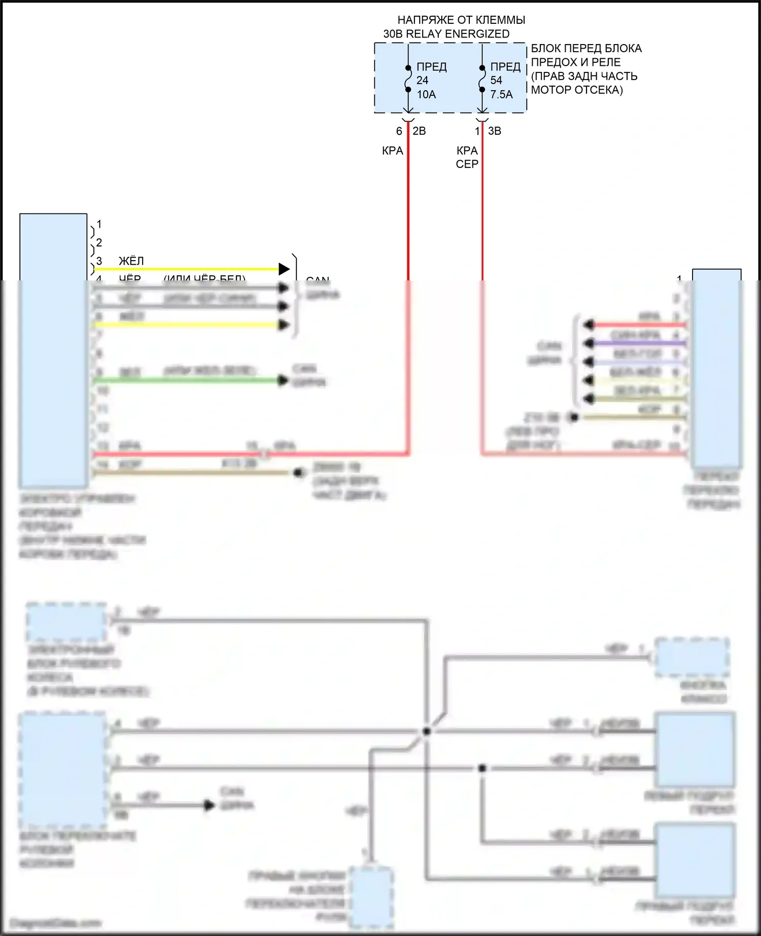 4 серия Gran Coupe BMW F36 рестайлинг (2017-2020): Электросхема коробки передач 