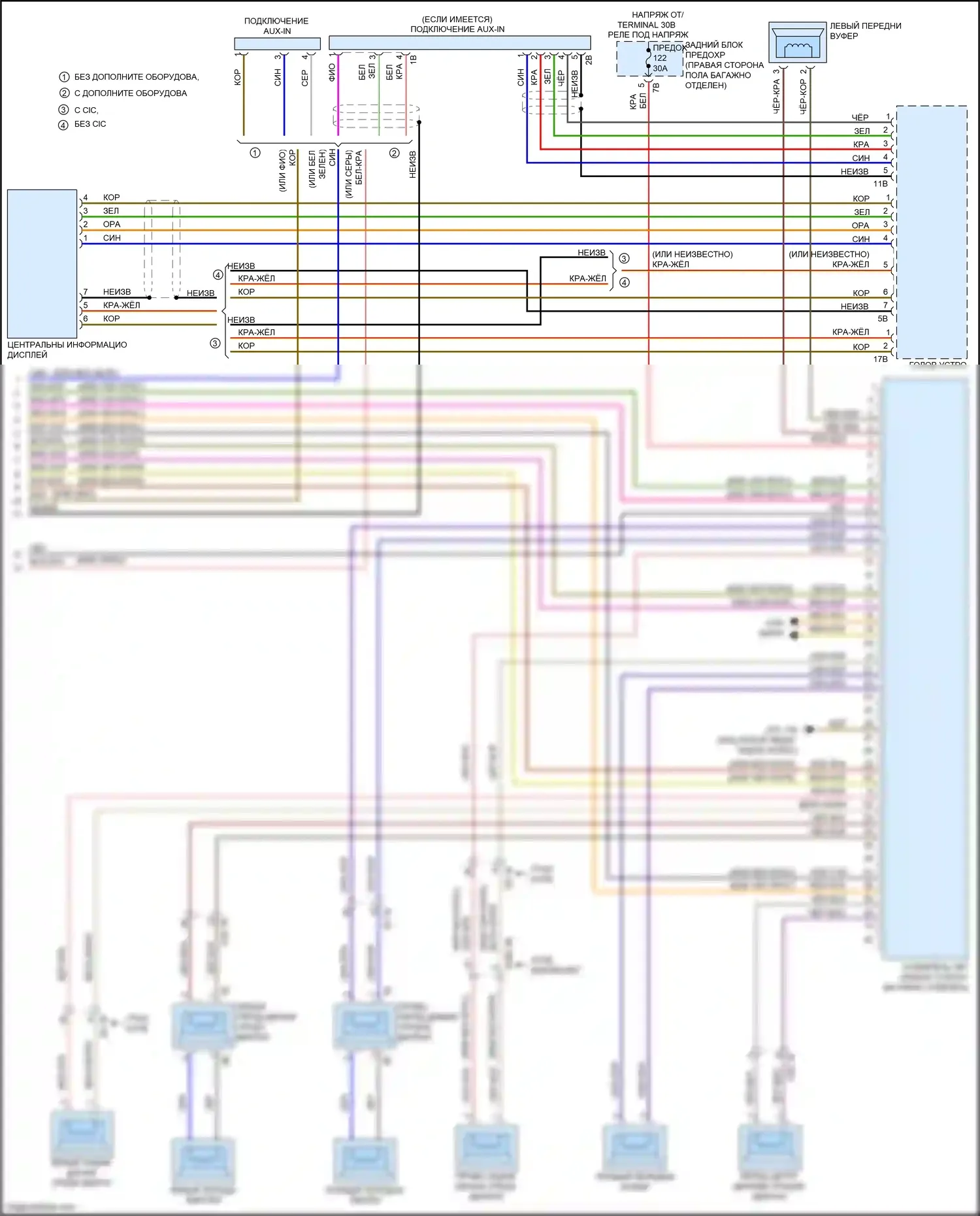 4 серия Gran Coupe BMW F36 рестайлинг (2017-2020): Электросхема навигации, с магнитолой hifi, без активного звукового оформления (6 из 6) 