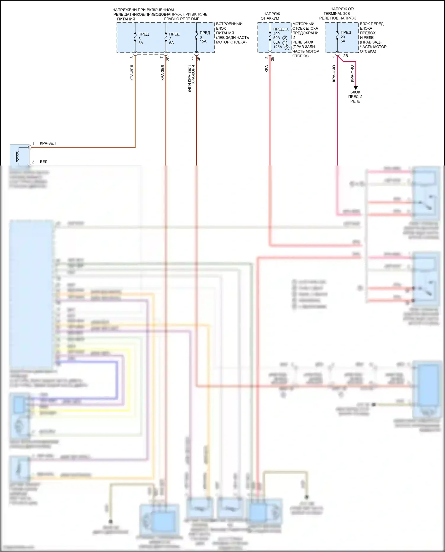 4 серия Gran Coupe BMW F36 рестайлинг (2017-2020): Электросхема вентилятора охлаждения 