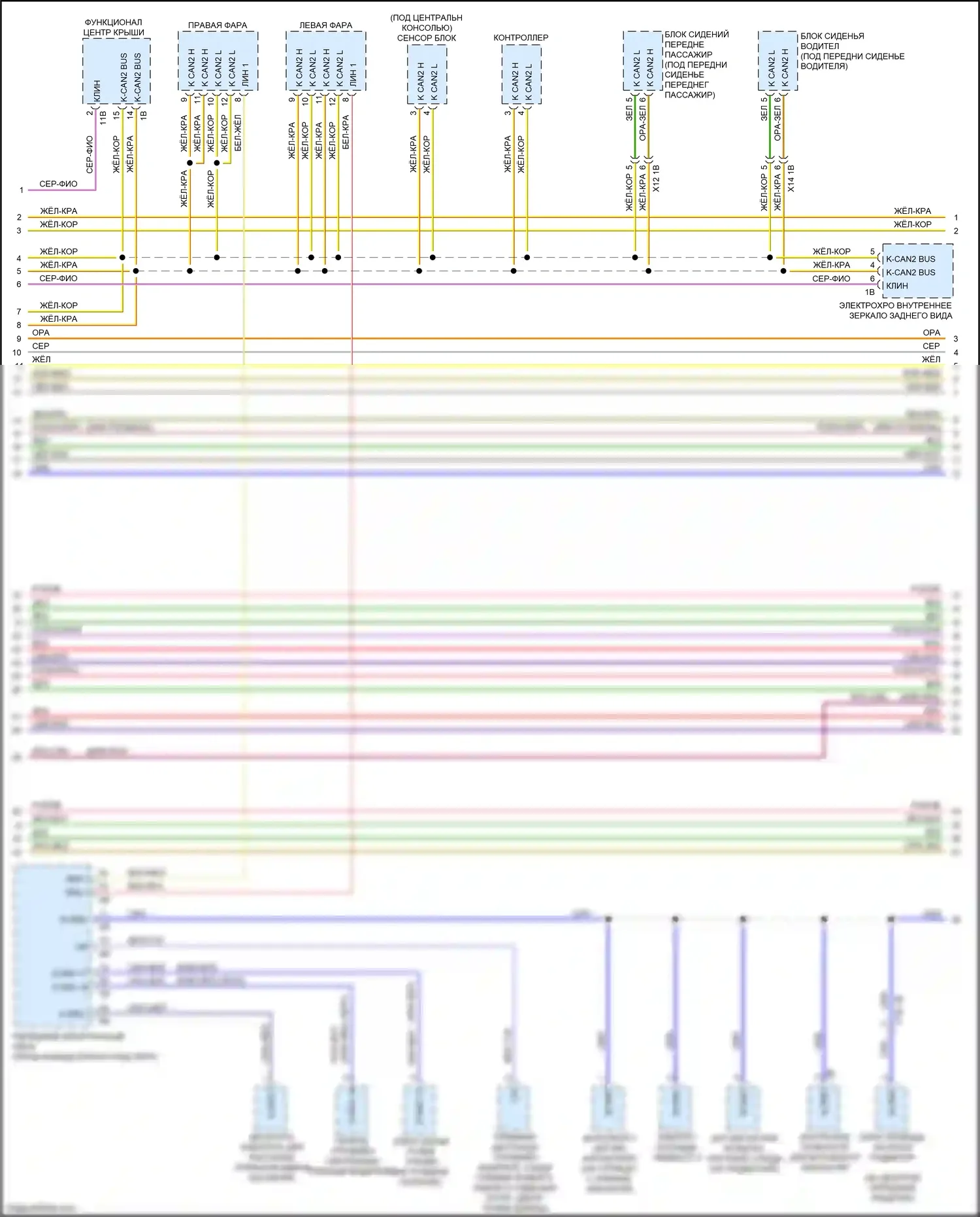 4 серия Gran Coupe BMW F36 (2013-2017): Can шина электросхема (2 из 4) 