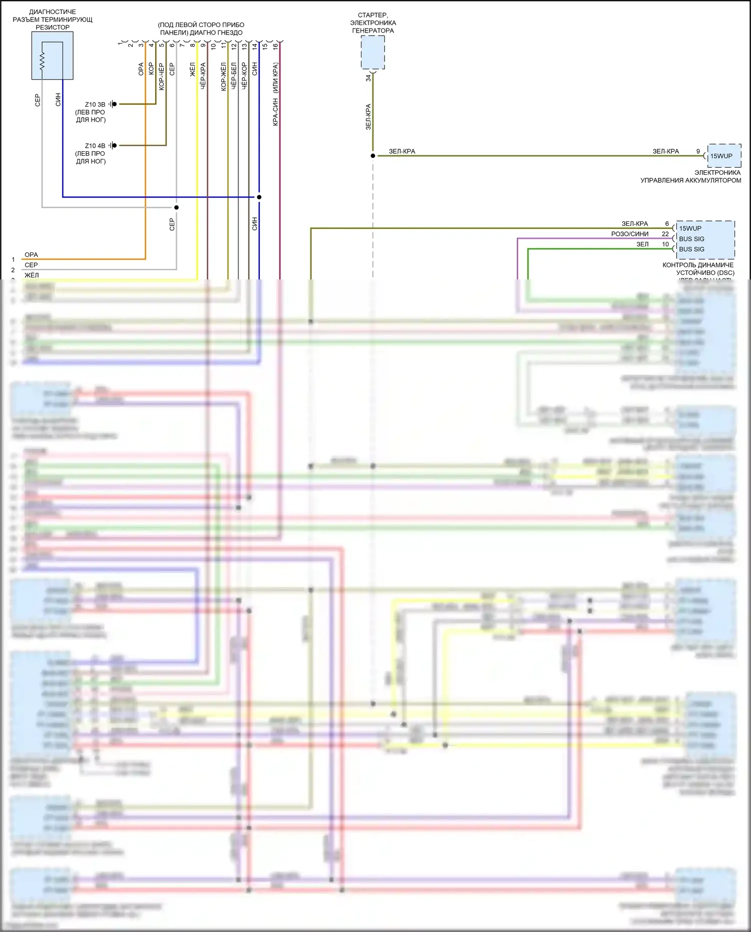 4 серия Gran Coupe BMW F36 (2013-2017): Can шина электросхема (4 из 4) 