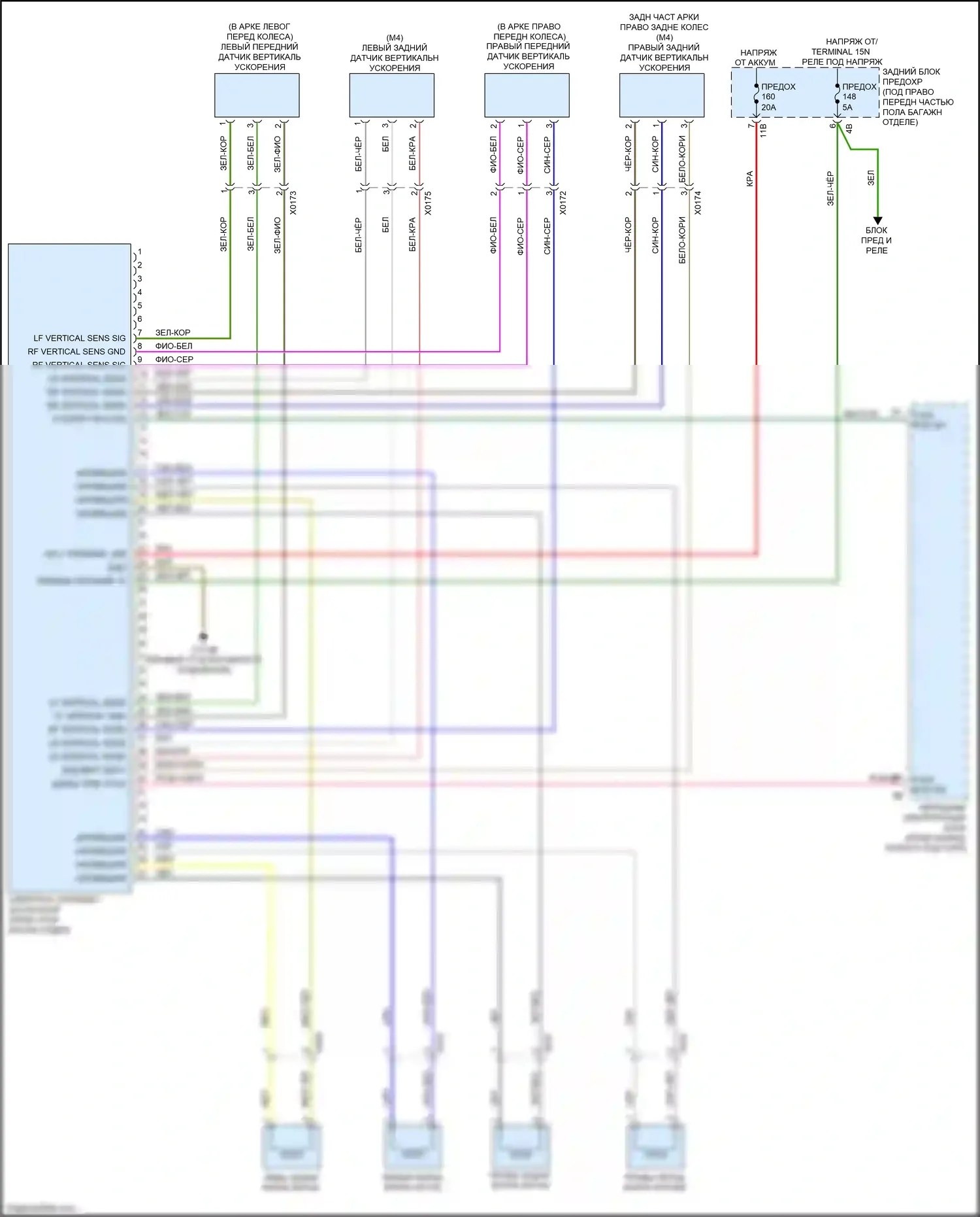 4 серия Gran Coupe BMW F36 (2013-2017): Электросхема подвески динамического привода 