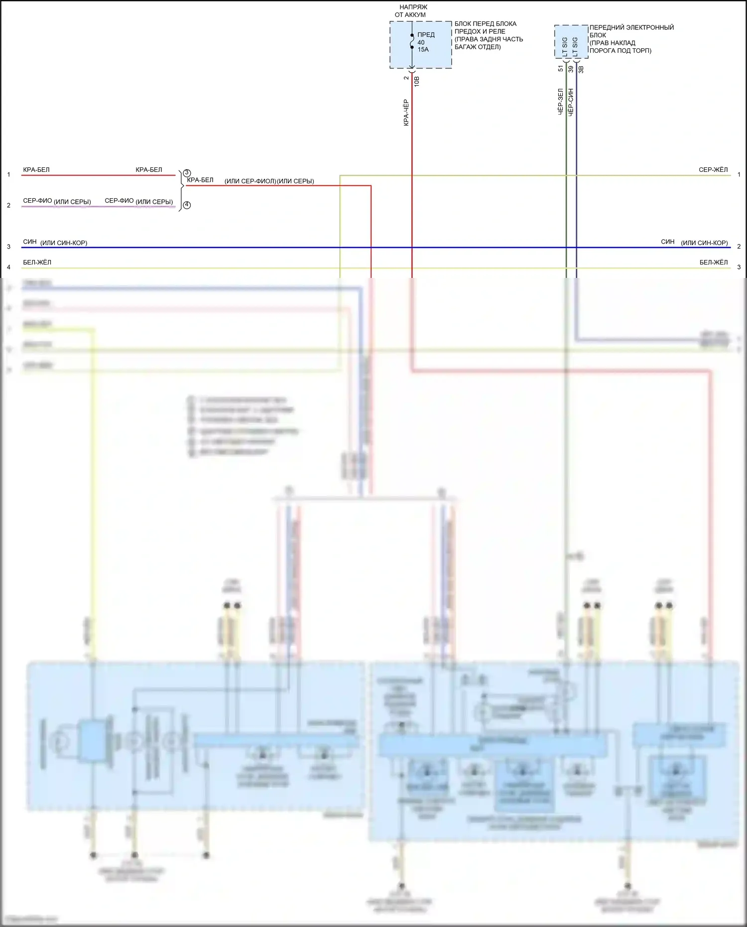 4 серия Gran Coupe BMW F36 (2013-2017): Электросхема фар и фонарей (4 из 5) 