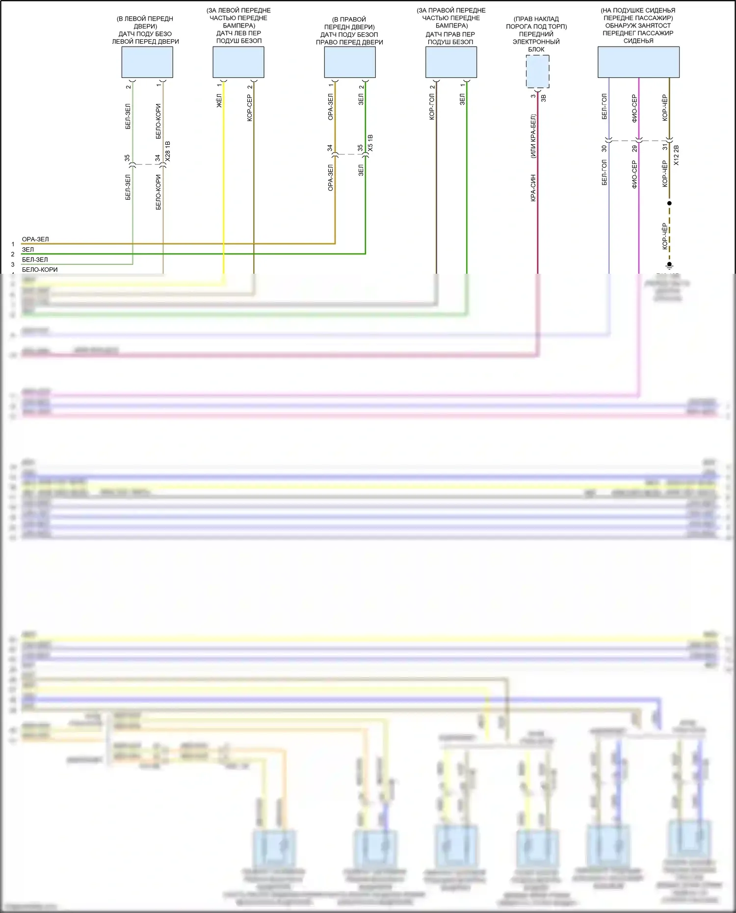 4 серия Gran Coupe BMW F36 (2013-2017): Электросхема подушек безопасности (2 из 4) 