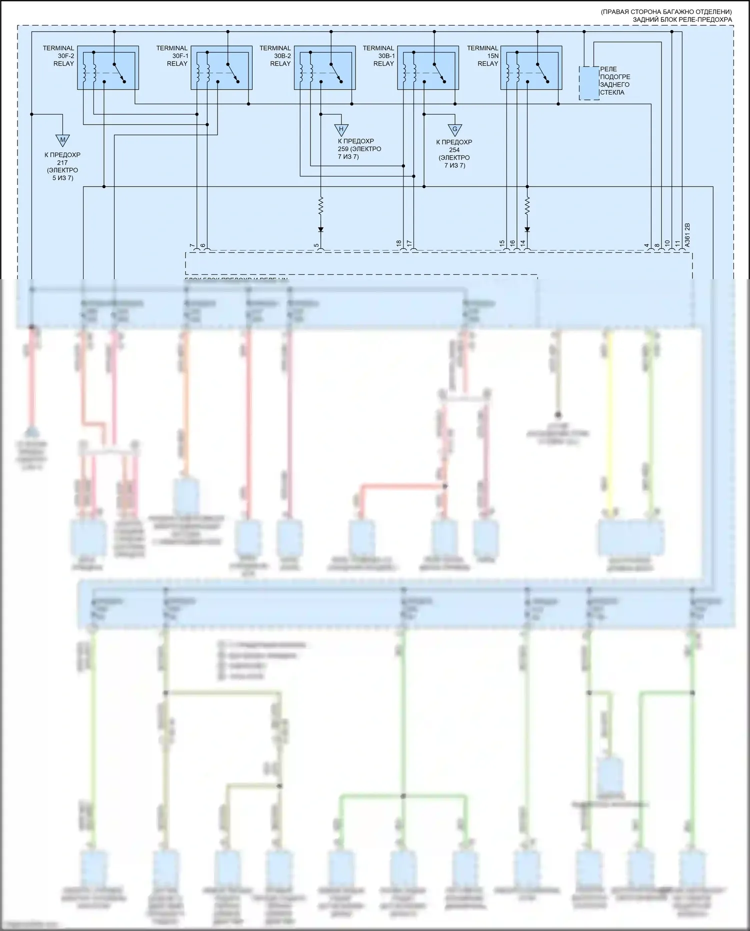 4 серия Gran Coupe BMW G26 (2020-2024): Электросхема блока предохранителей реле (6 из 7) 