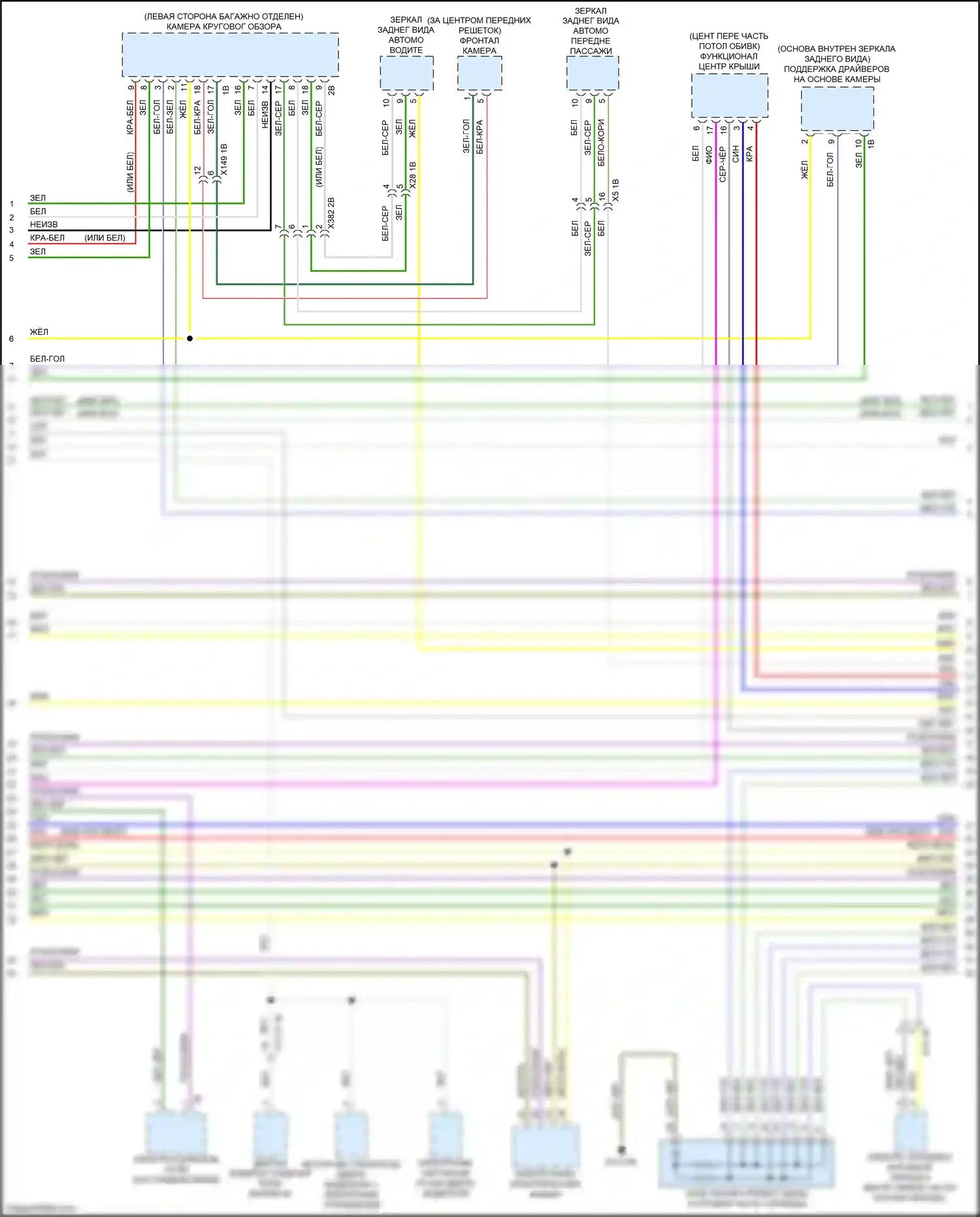 4 серия Gran Coupe BMW G26 (2020-2024): Электросхема шины высокого/низкого уровня (2 из 8) 