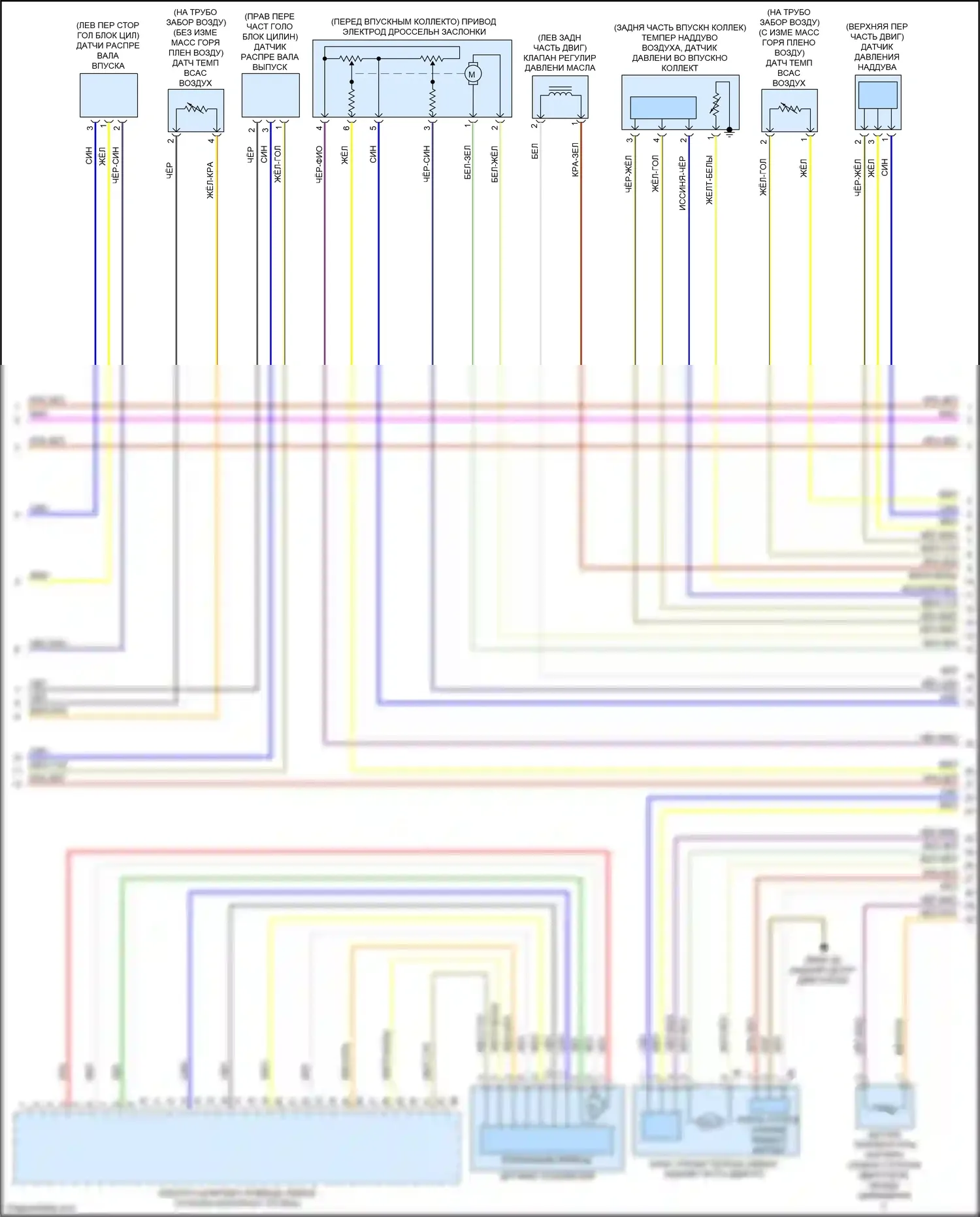 4 серия Gran Coupe BMW G26 (2020-2024): Электросхема двигателя 2.0л турбо (2 из 6) 