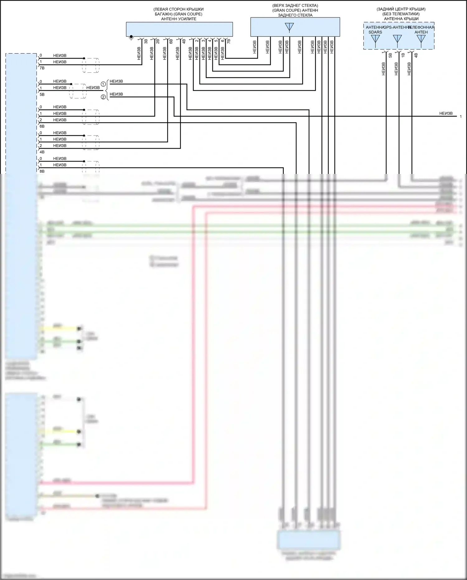 4 серия Gran Coupe BMW G26 (2020-2024): Электросхема навигации, высокий уровень (1 из 7) 