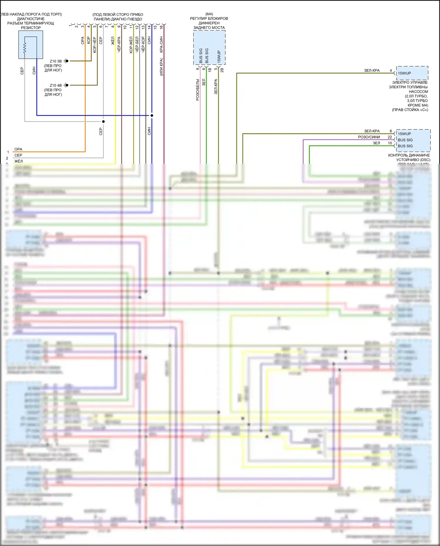 4 серия BMW F32/F33 рестайлинг (2017-2020): Can шина электросхема (5 из 5) 