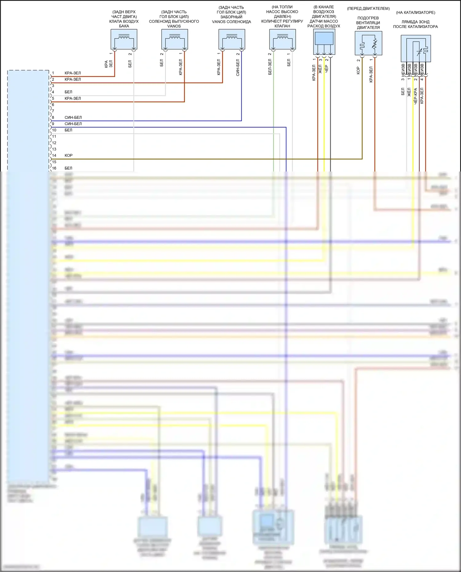 4 серия BMW F32/F33 рестайлинг (2017-2020): Электросхема двигателя 2.0л турбо (1 из 7) 