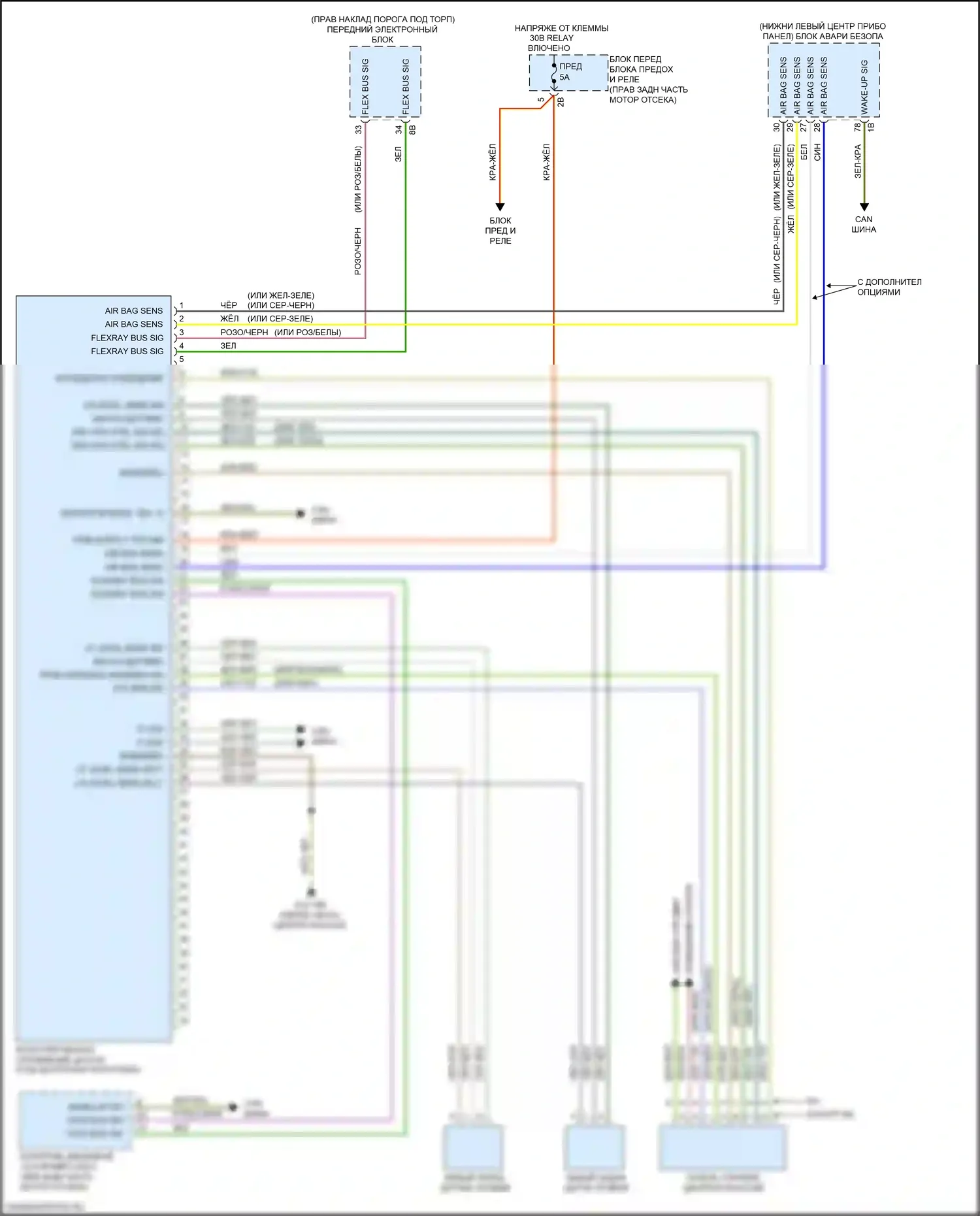 4 серия BMW F32/F33 рестайлинг (2017-2020): Электросхема пневмоподвески 
