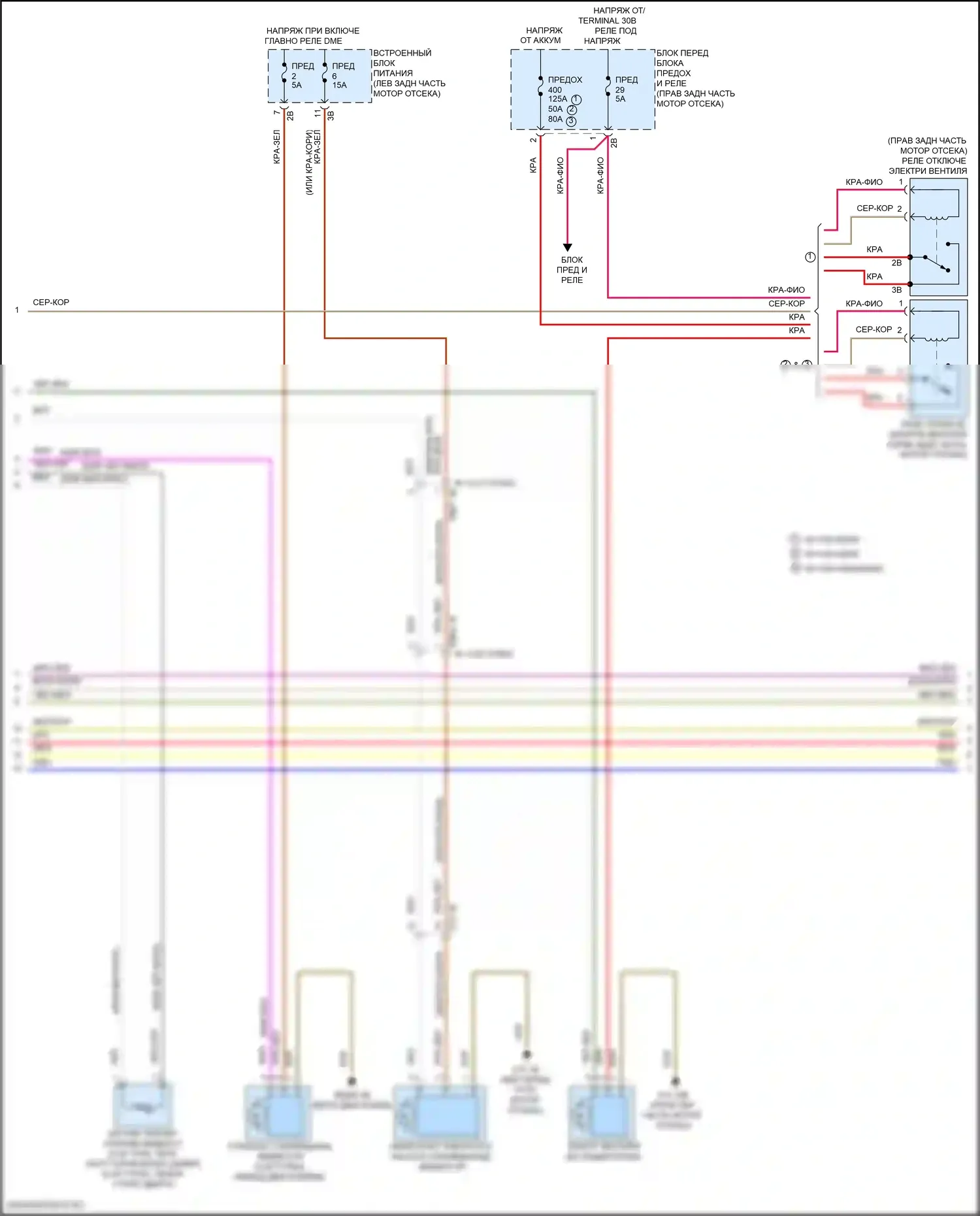 4 серия BMW F32/F33 рестайлинг (2017-2020): Электросхема климат контроля (3 из 4) 