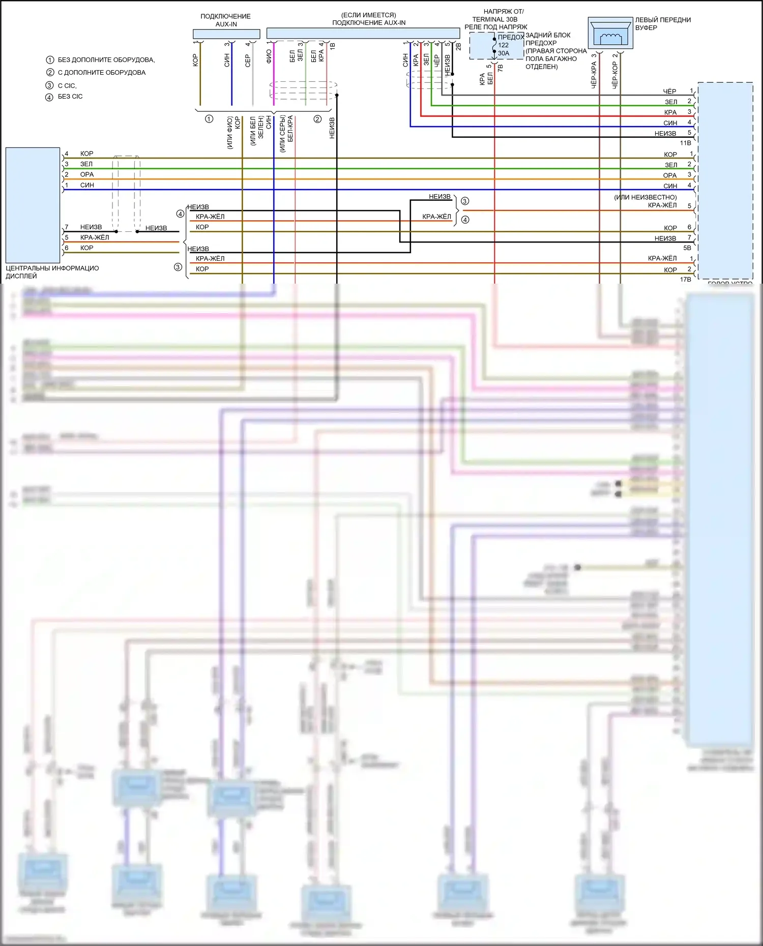 4 серия BMW F32/F33 рестайлинг (2017-2020): Hifi электросхема магнитолы, с активным звуковым оформлением (6 из 6) 