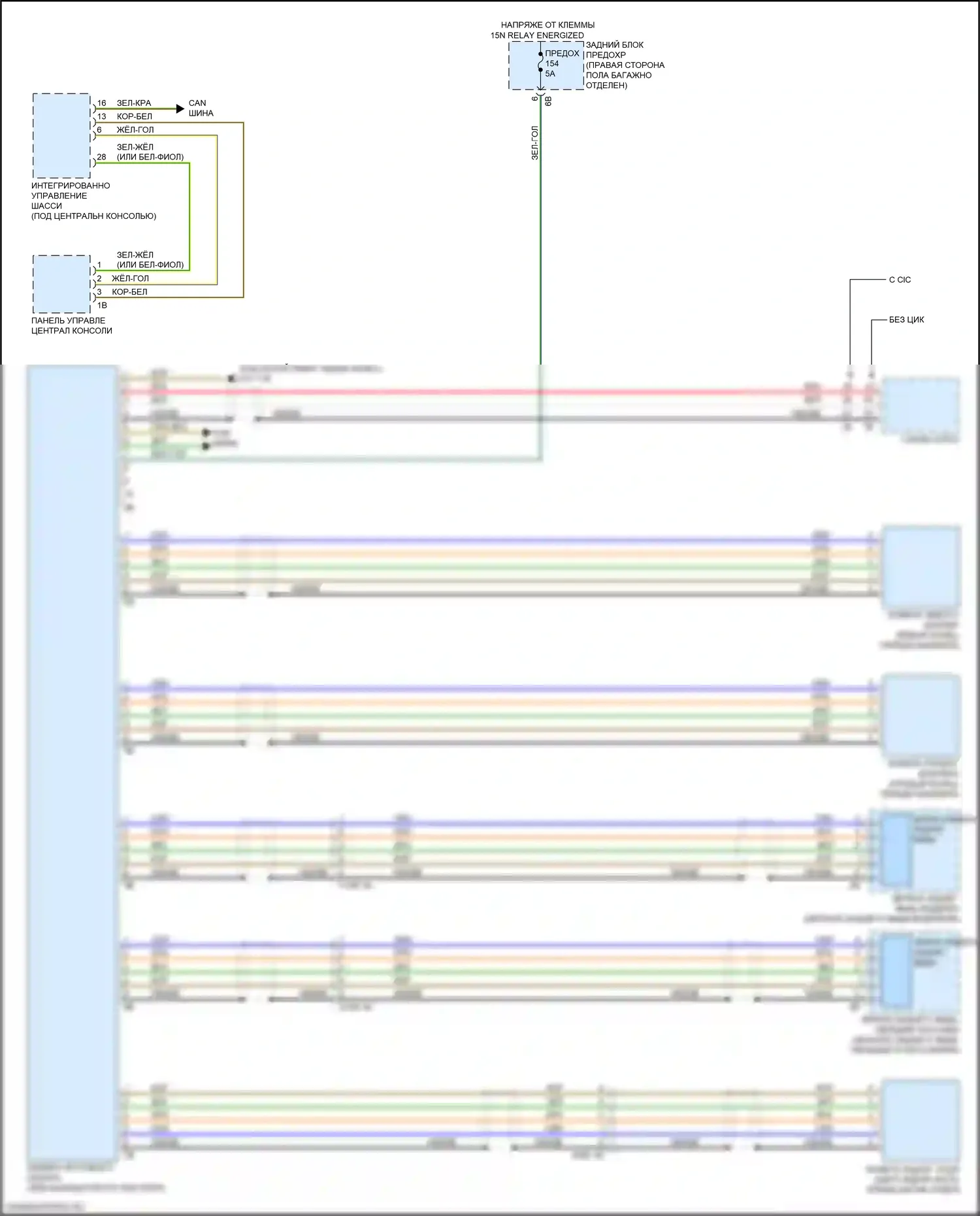 4 серия BMW F32/F33 рестайлинг (2017-2020): Электросхема камеры кругового обзора 