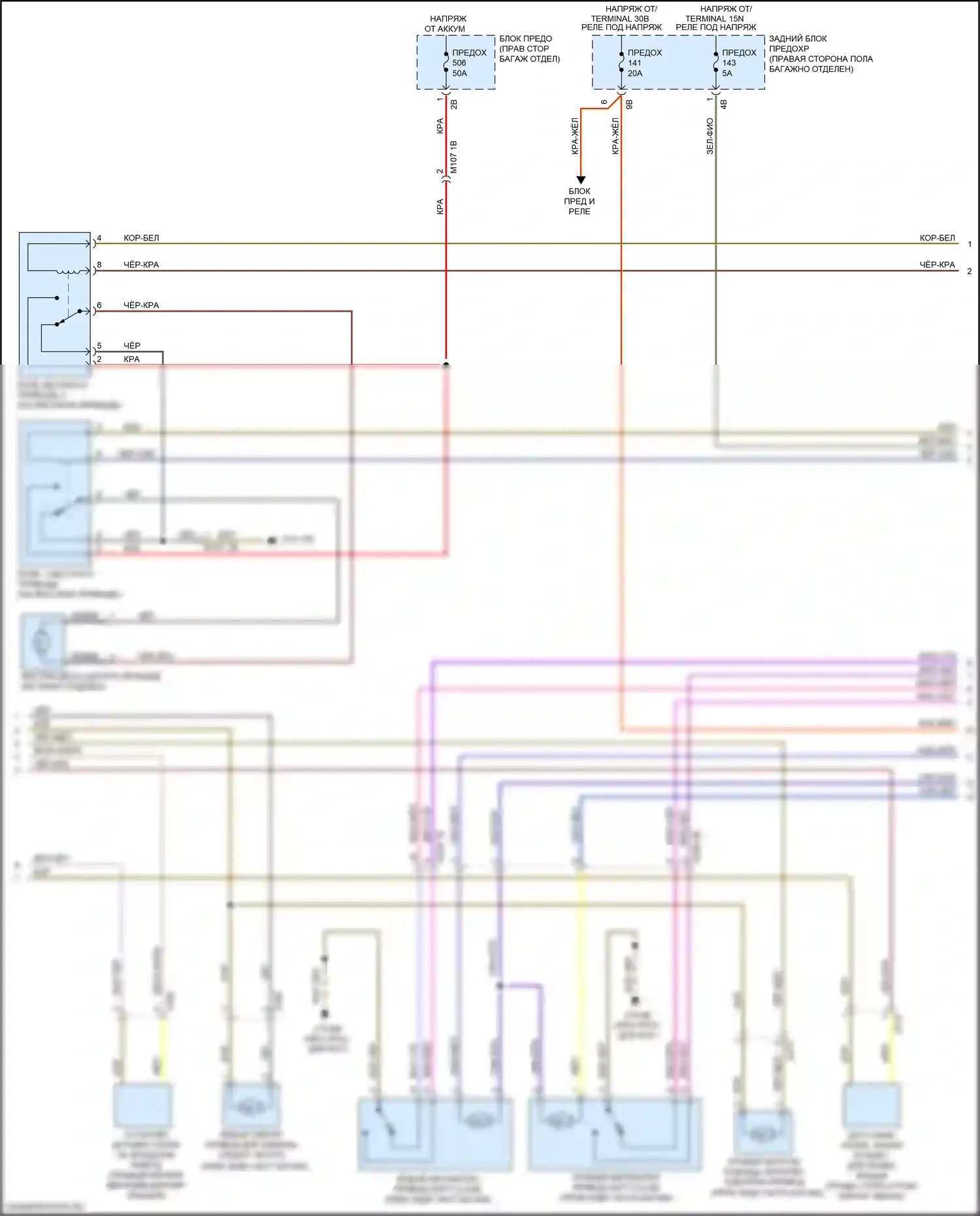 4 серия BMW F32/F33 рестайлинг (2017-2020): Электросхема со складной крышей (2 из 3) 