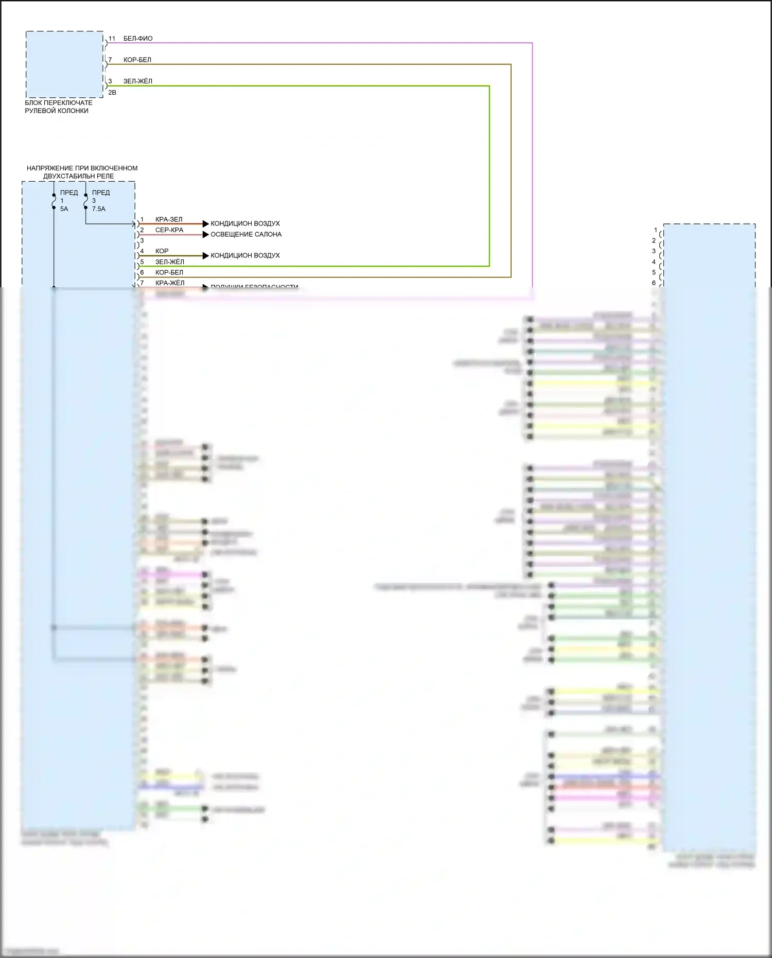 4 серия BMW G22/G23 (2020-2024): Электросхема блоков управления кузовом (3 из 3) 