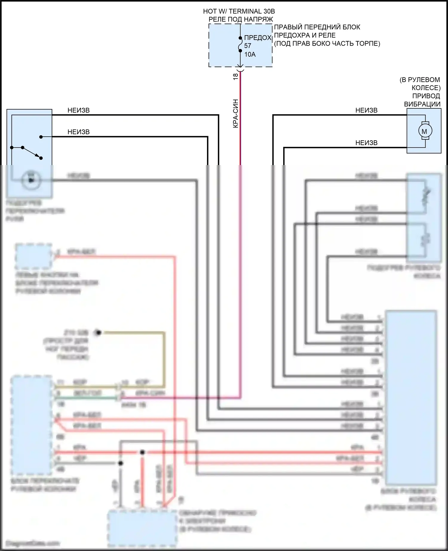 4 серия BMW G22/G23 (2020-2024): Электросхема рулевого колеса с подогревом 
