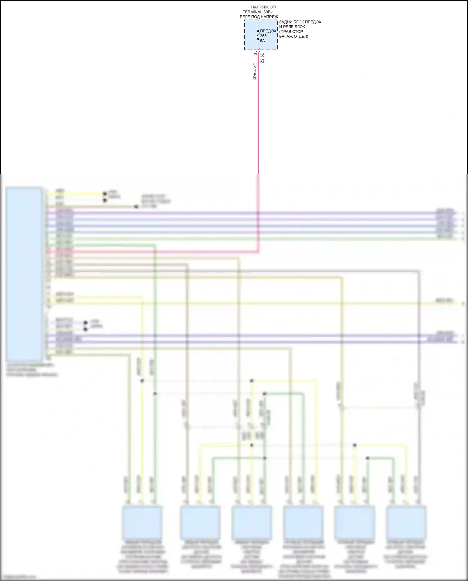 4 серия BMW G22/G23 (2020-2024): Электросхема парктроника (1 из 2) 