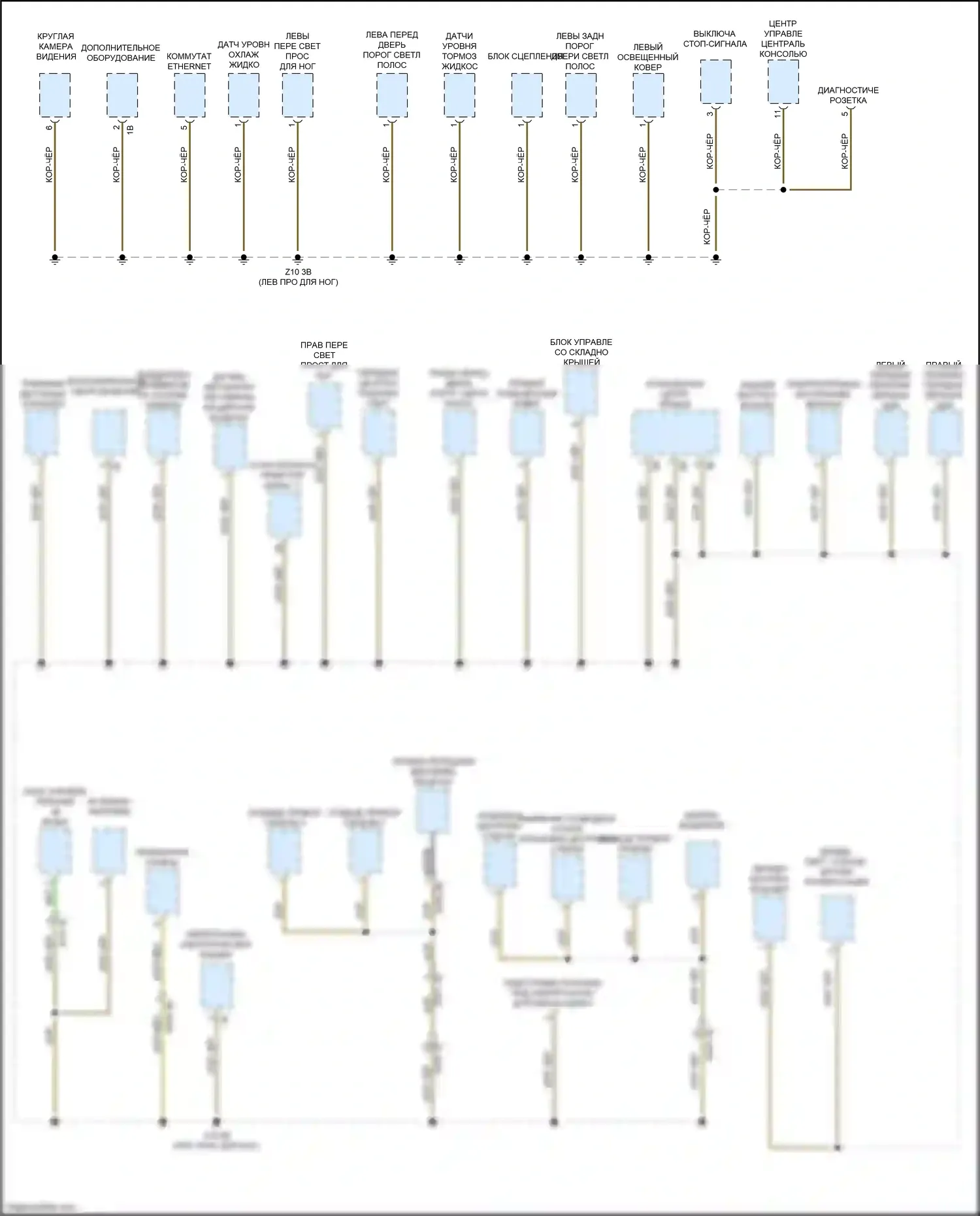 4 серия BMW G22/G23 (2020-2024): Электросхема распределения массы (7 из 7) 