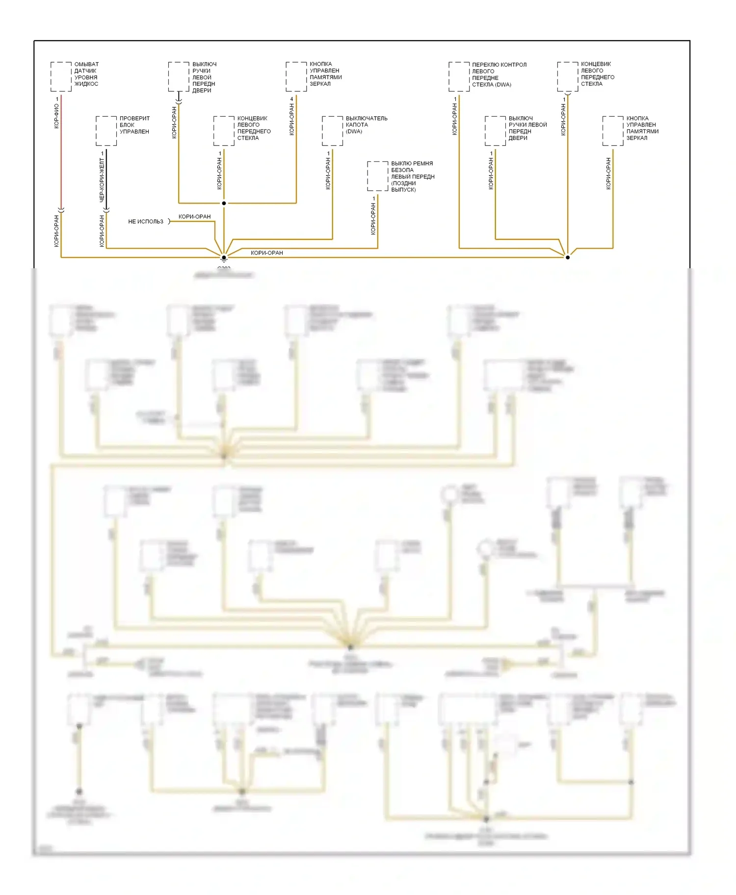 5 серия BMW E34 (1988-1996): Электросхема разводки массы (2 из 6) 