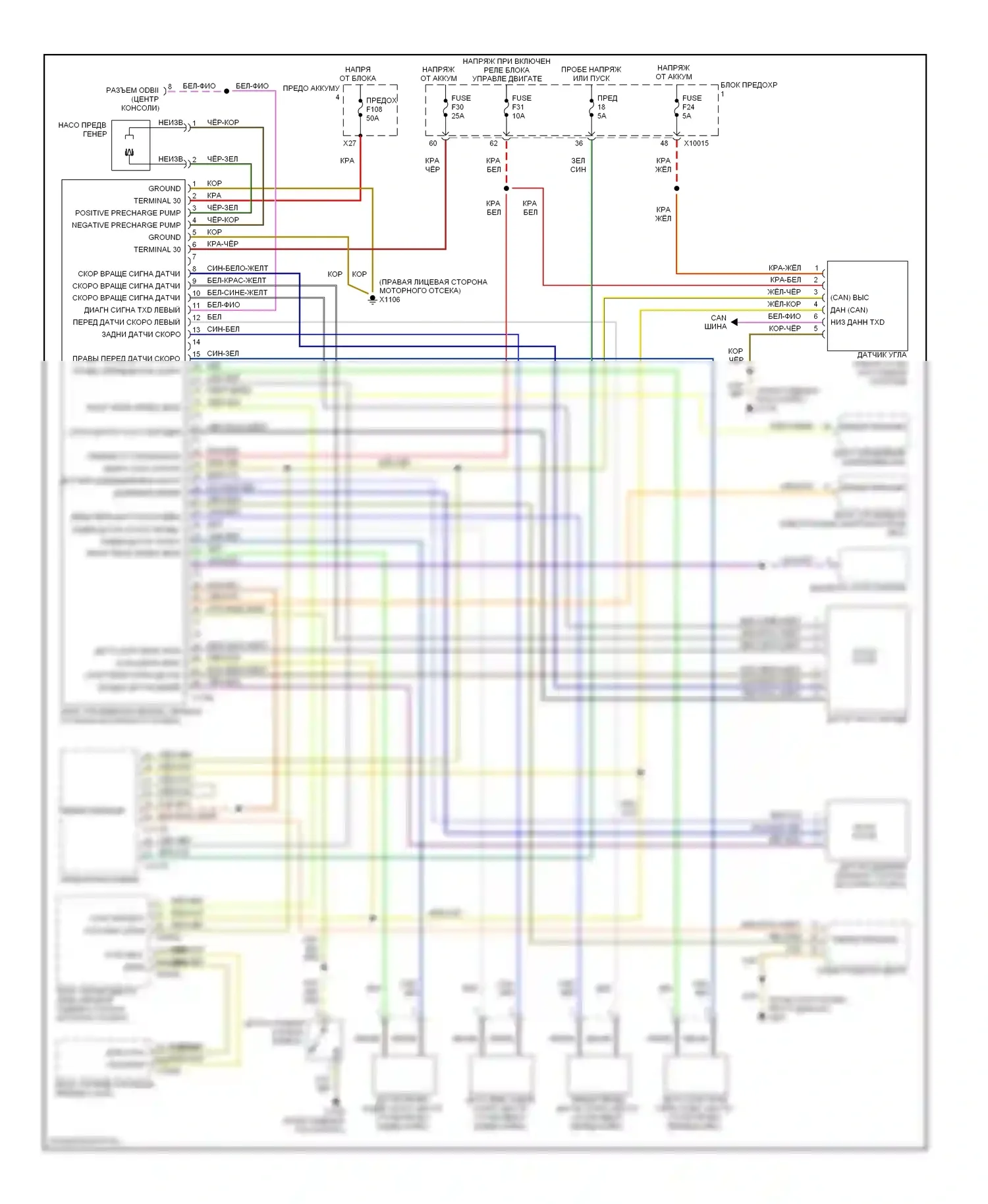 5 серия BMW E39 рестайлинг (2000-2004): Антиблокировочная система abs электросхема, с динамическим контролем устойчивости, без ike 