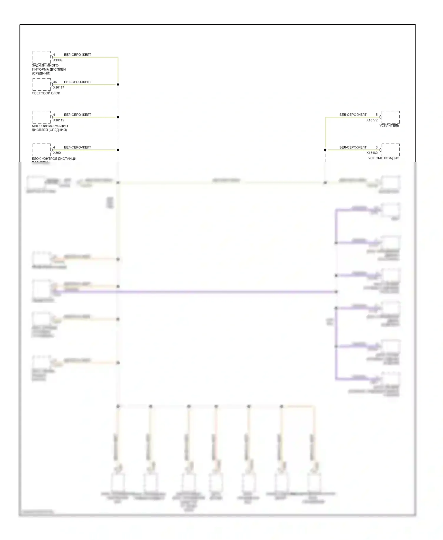5 серия BMW E39 рестайлинг (2000-2004): Электросхема шины данных, без ike 
