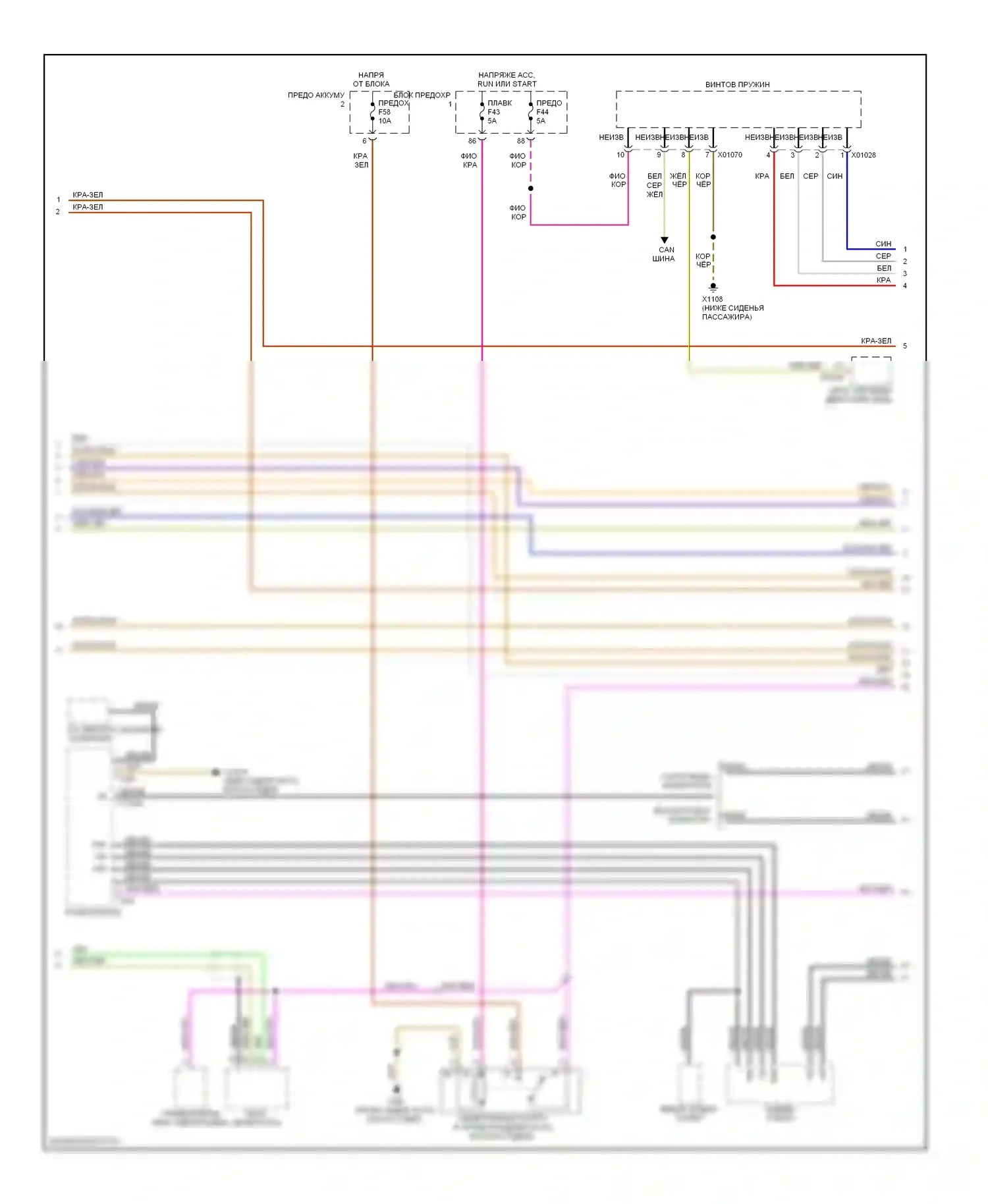 5 серия BMW E39 рестайлинг (2000-2004): Электросхема магнитолы премиум-класса, седан с магнитолой hifi (2 из 3) 