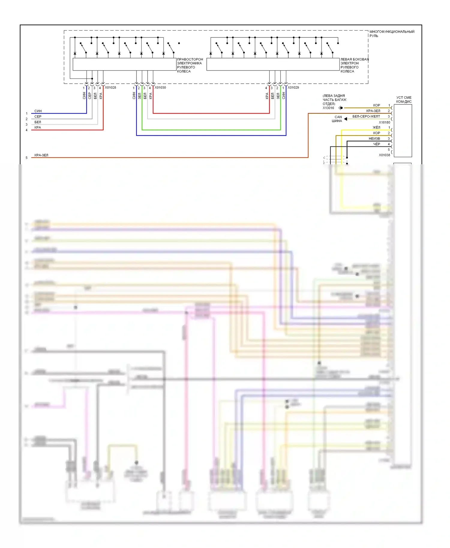 5 серия BMW E39 рестайлинг (2000-2004): Электросхема магнитолы премиум-класса, седан с магнитолой hifi (3 из 3) 