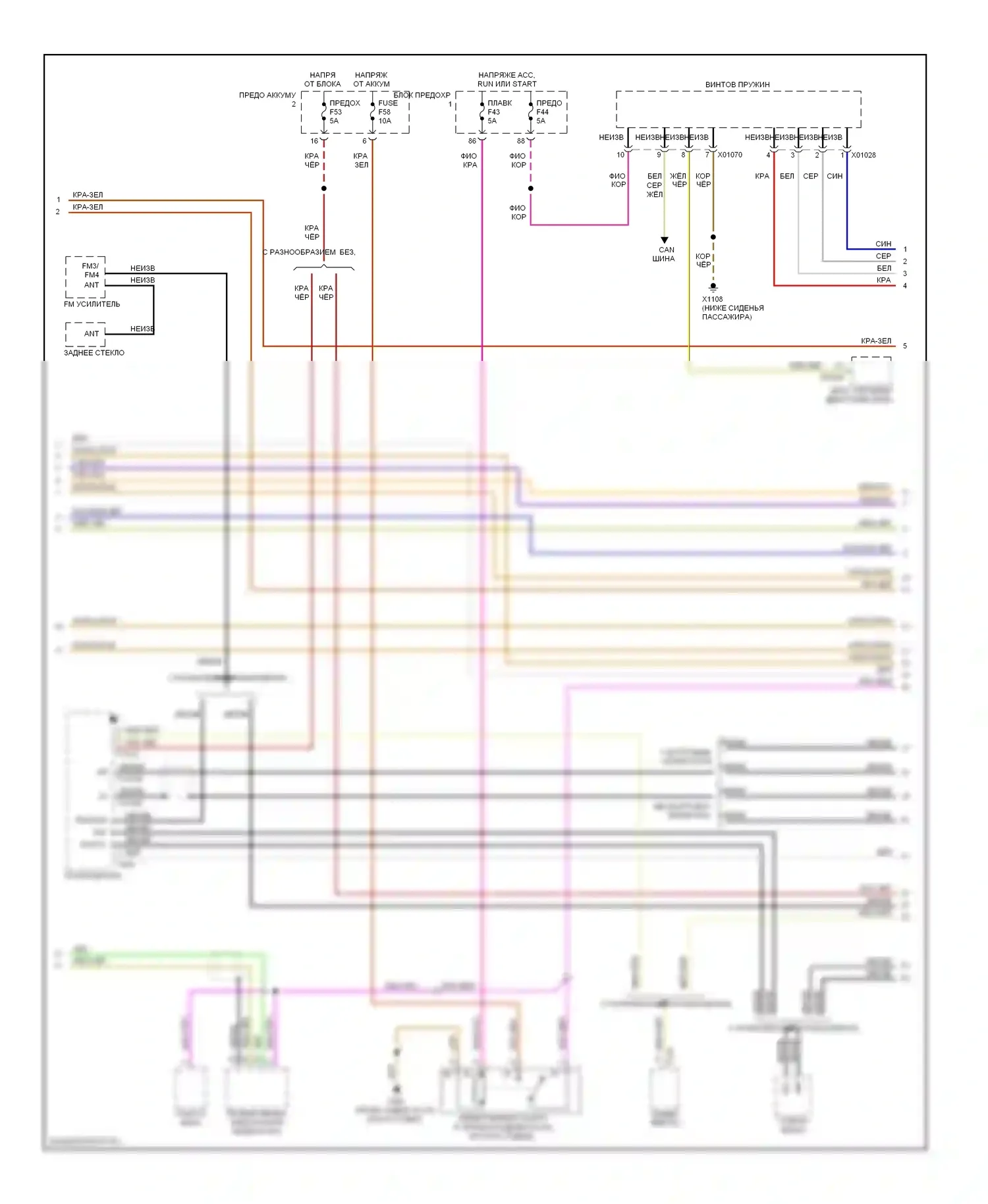 5 серия BMW E39 рестайлинг (2000-2004): Электросхема магнитолы премиум класса, вагон с магнитолой hifi (2 из 3) 