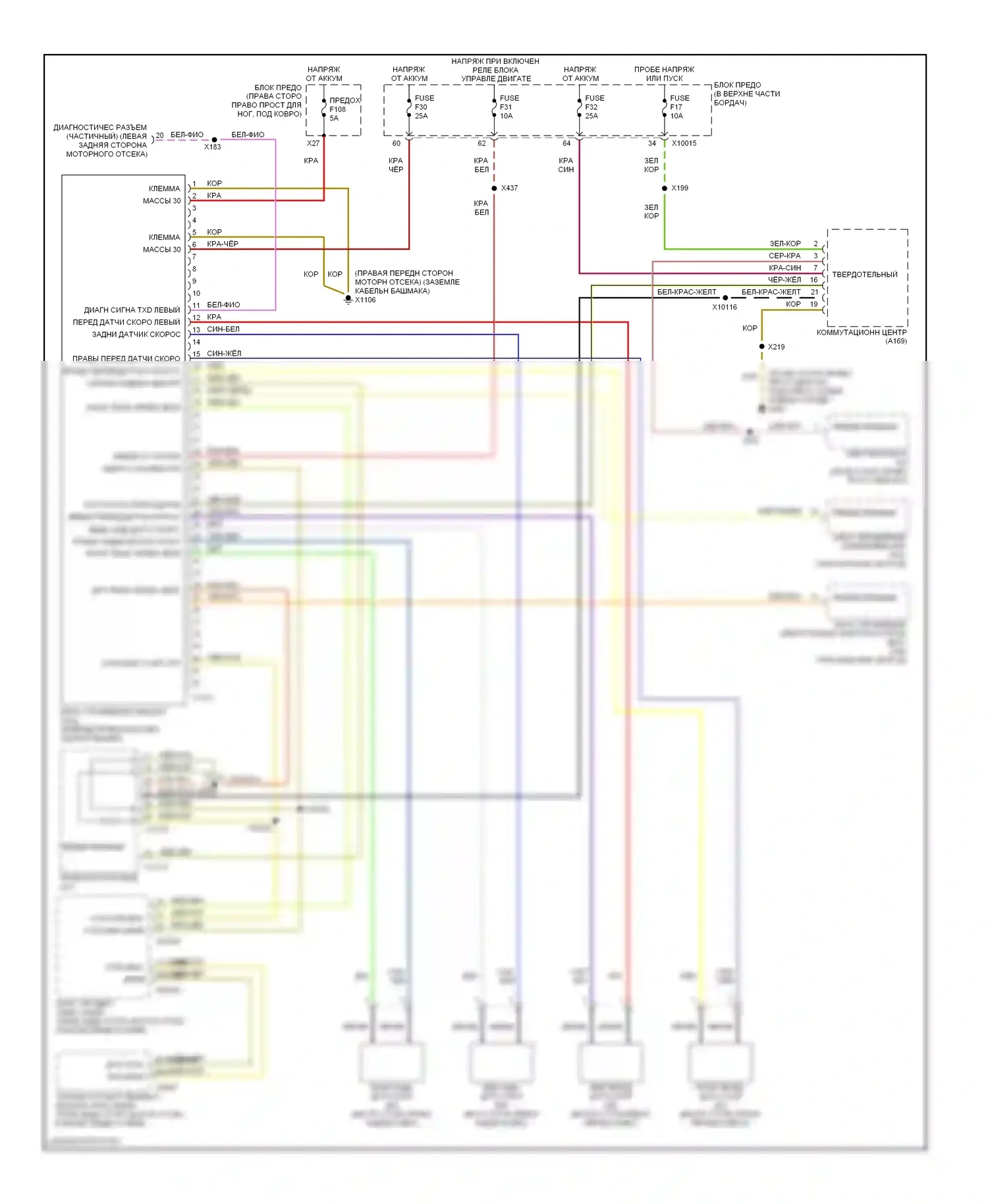 5 серия BMW E39 (1995-2000): Антиблокировочная система abs электросхема с автоматическим контролем устойчивости 