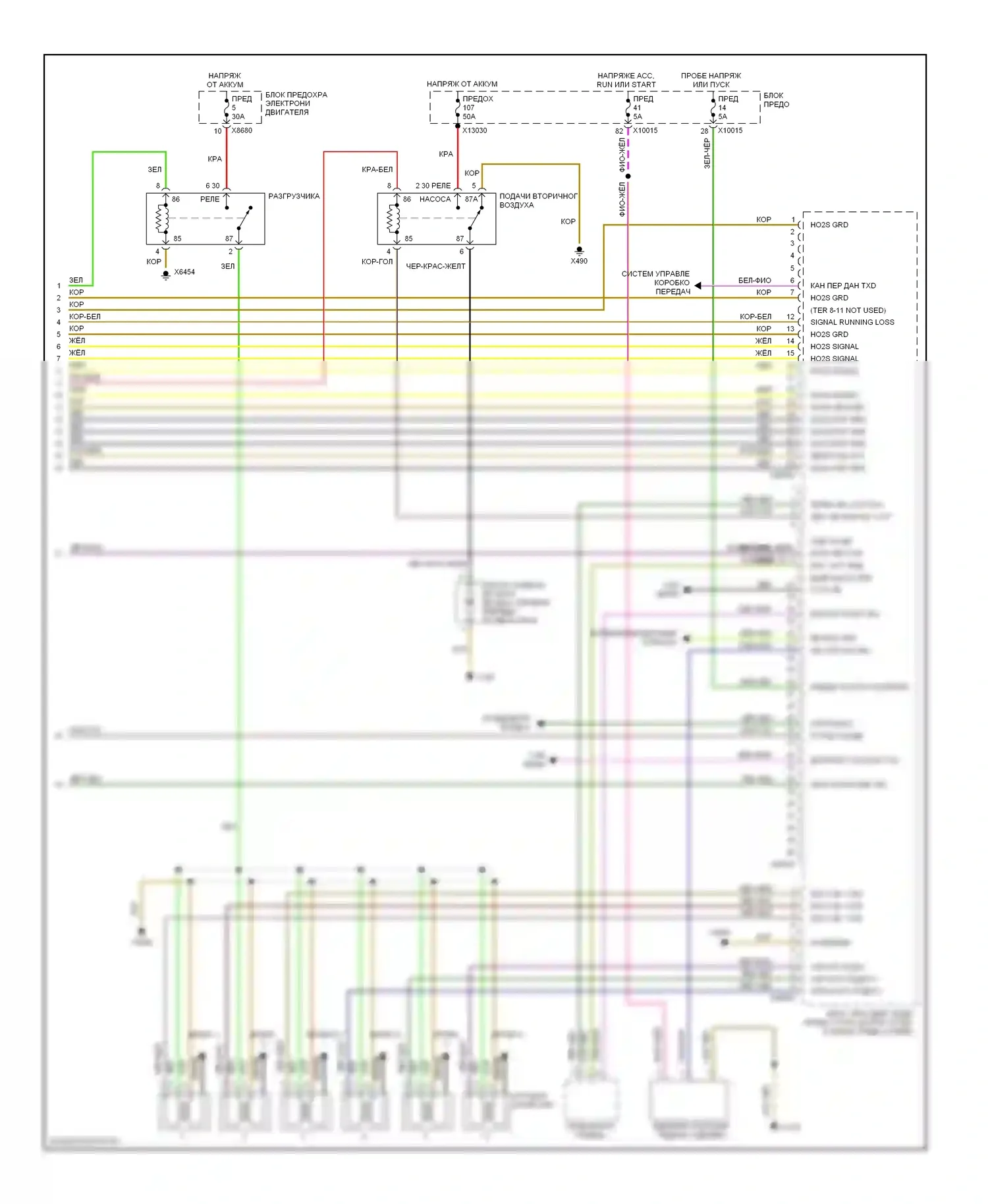 5 серия BMW E39 (1995-2000): Электросхема двигателя 2.8l (3 из 3) 