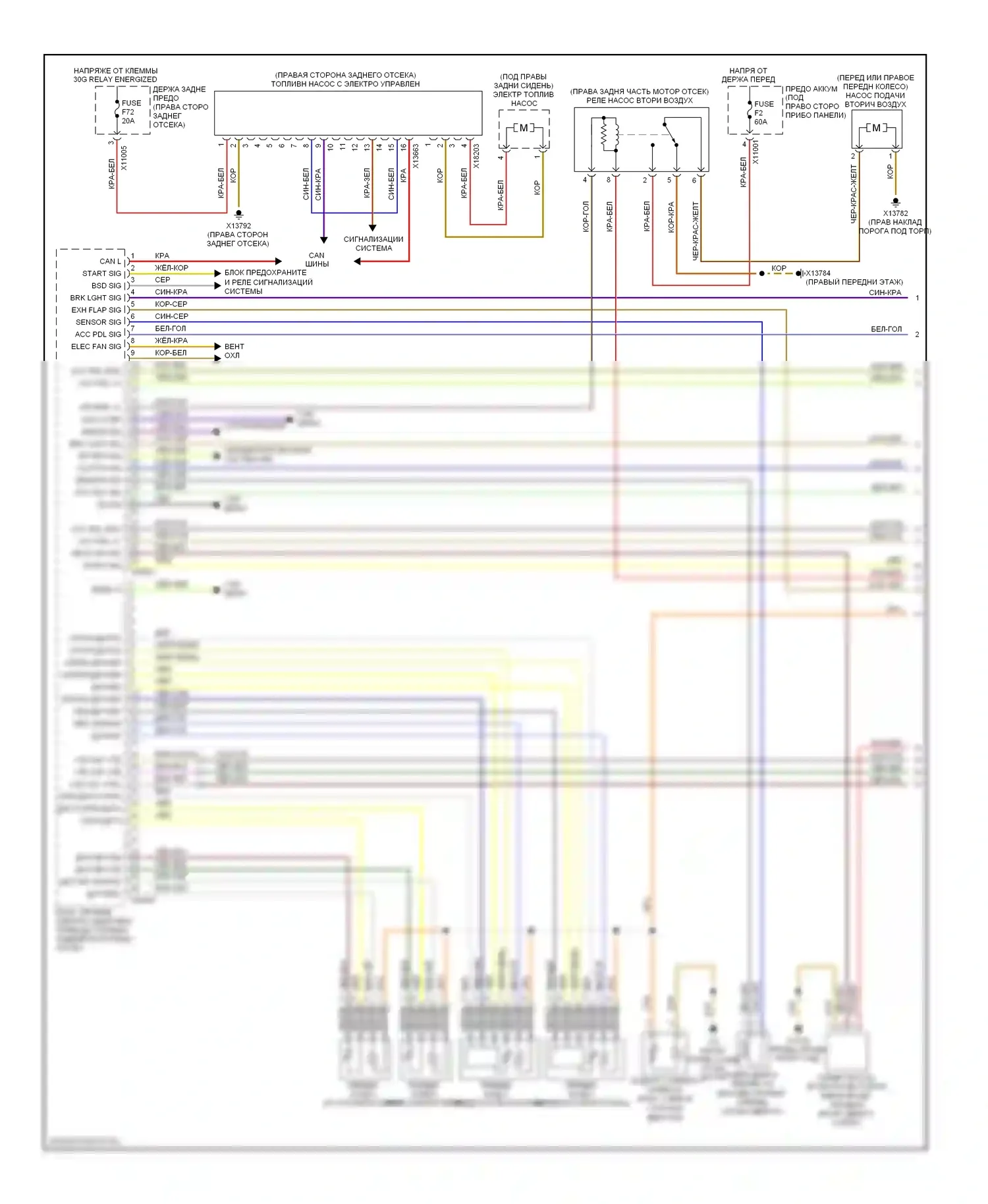 5 серия BMW E60/E61 рестайлинг (2007-2010): Электросхема двигателя 3.0l (1 из 4) 