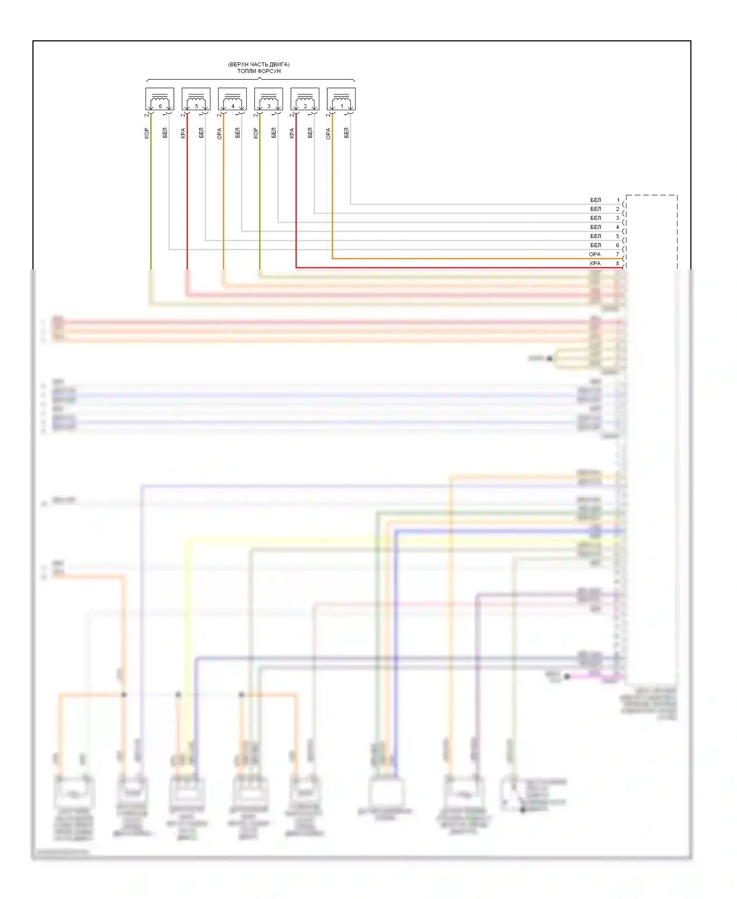 5 серия BMW E60/E61 рестайлинг (2007-2010): Электросхема двигателя 3.0л твин турбо (5 из 5) 