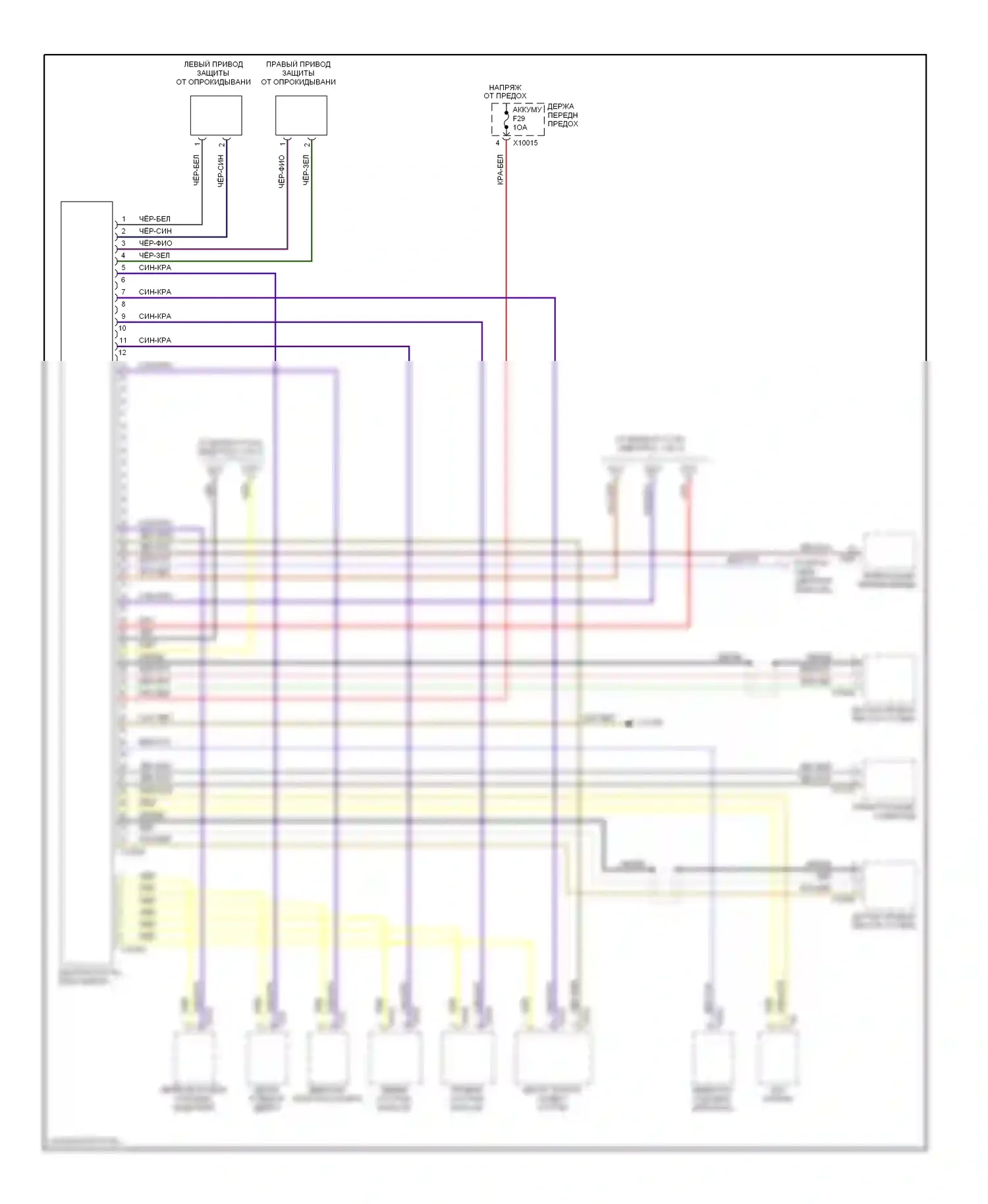 5 серия BMW E60/E61 (2002-2007): Электросхема шины данных (3 из 3) 