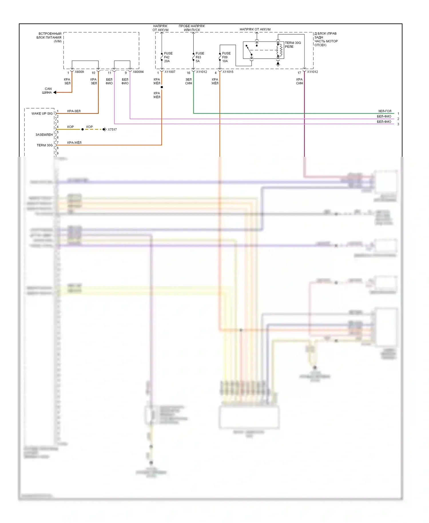 5 серия BMW E60/E61 (2002-2007): 6-ступенчатая электросхема smg (1 из 2) 