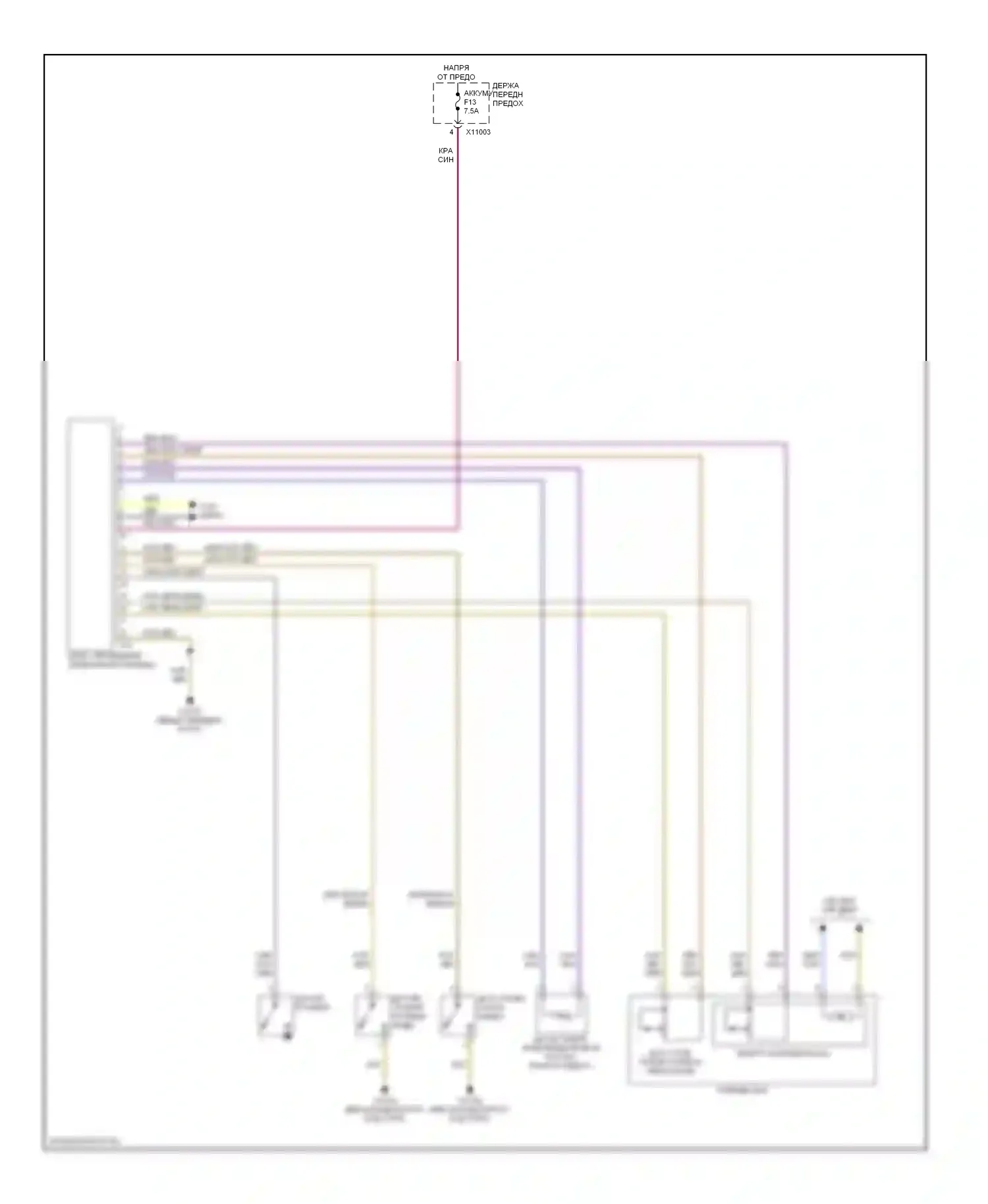 5 серия BMW E60/E61 (2002-2007): Электросхема приборной панели 