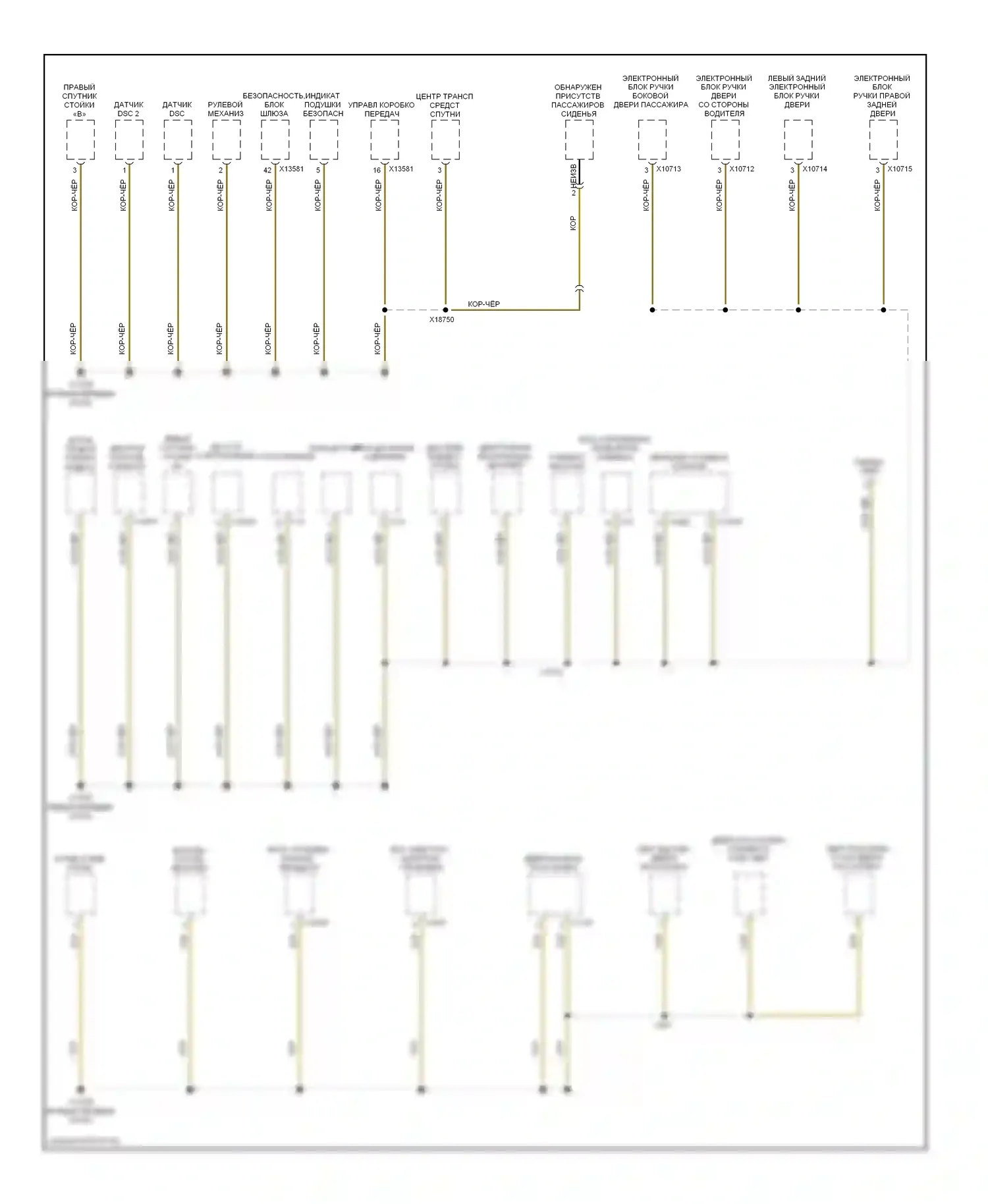 5 серия BMW E60/E61 (2002-2007): Электросхема разводки массы, позднего выпуска (4 из 7) 