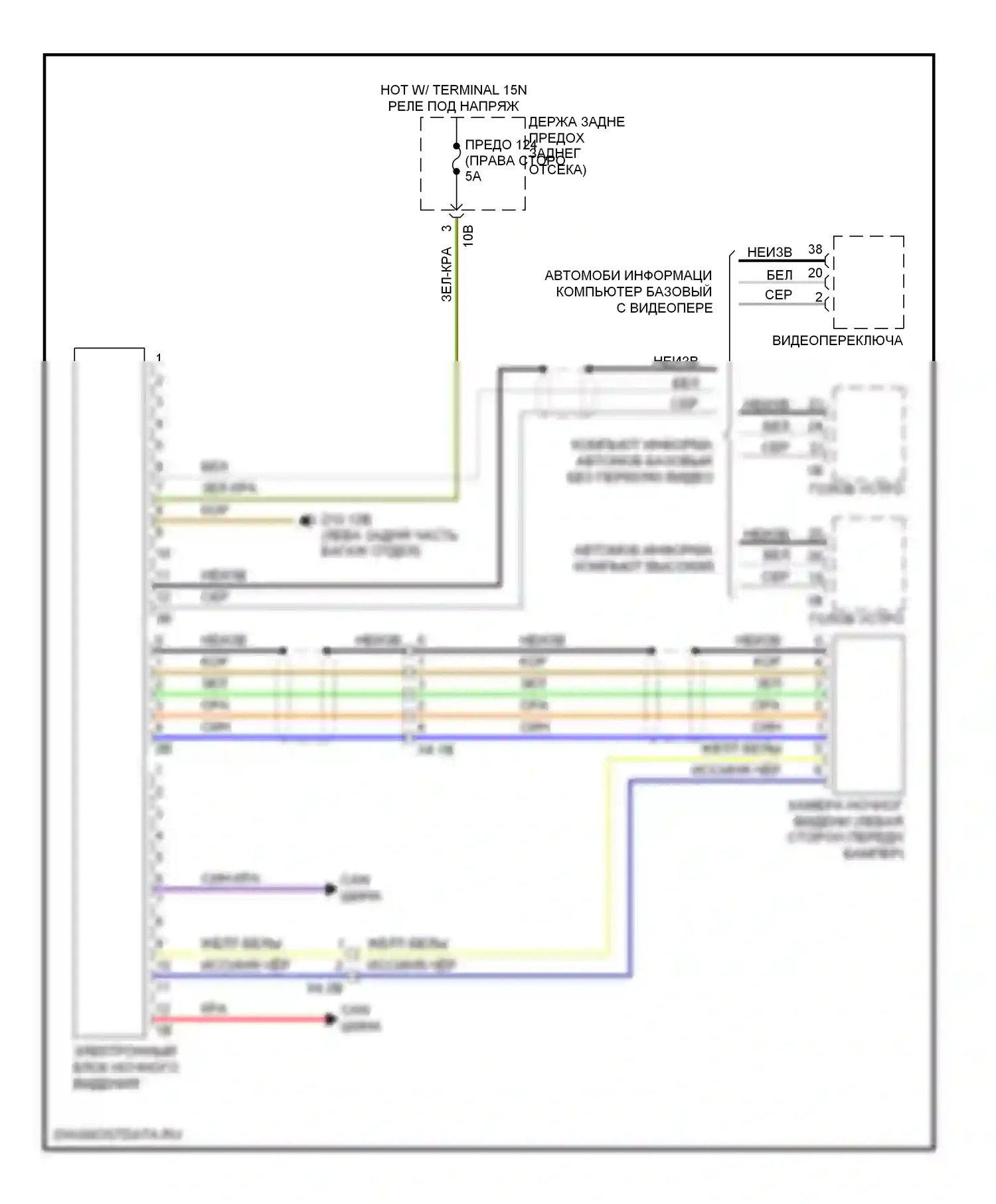 5 серия GT BMW F07 (2009-2013): Электронная электросхема ночного видения 