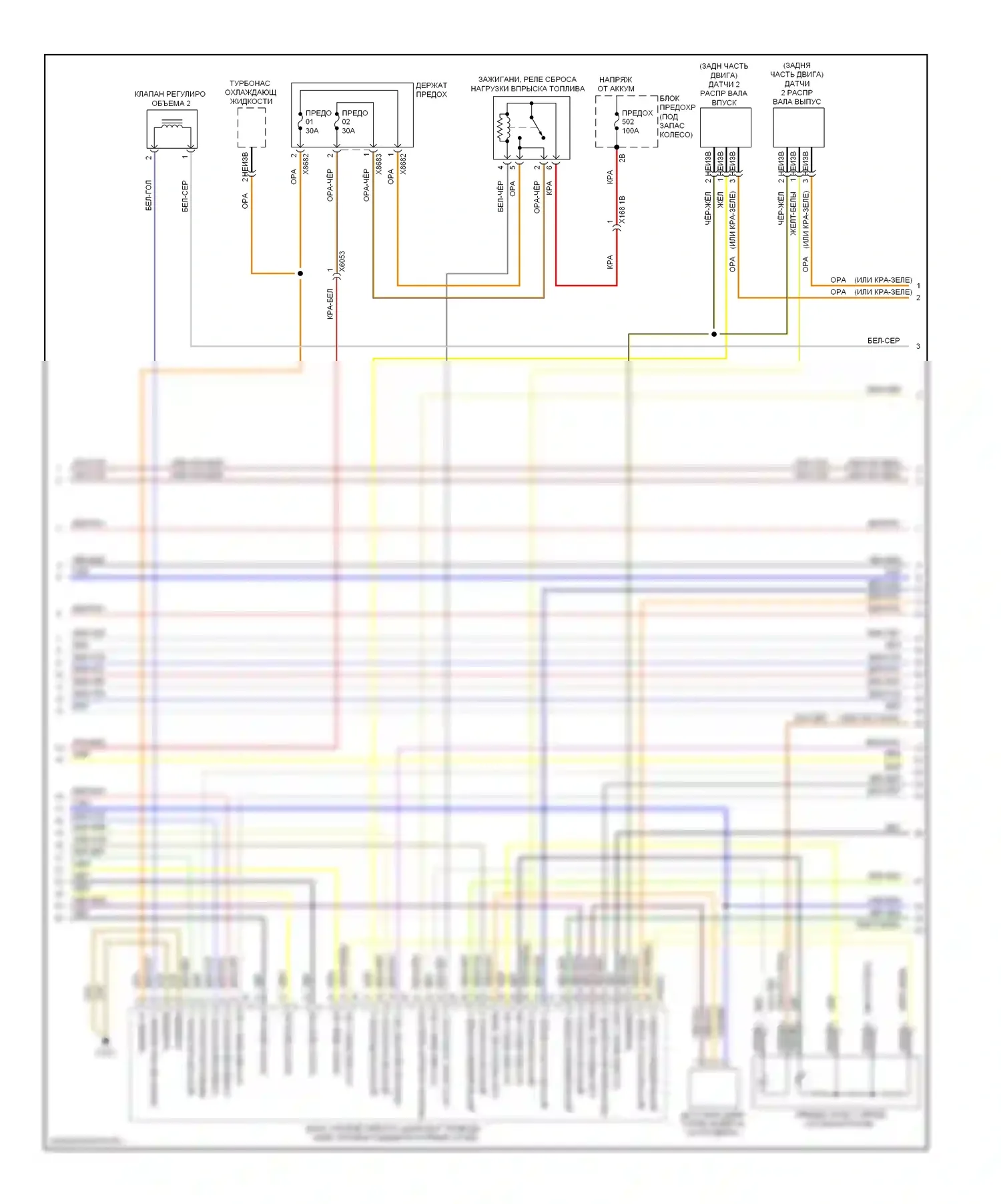 5 серия BMW F10/F11 (2009-2013): Электросхема двигателя 4,4л твин турбо (3 из 6) 