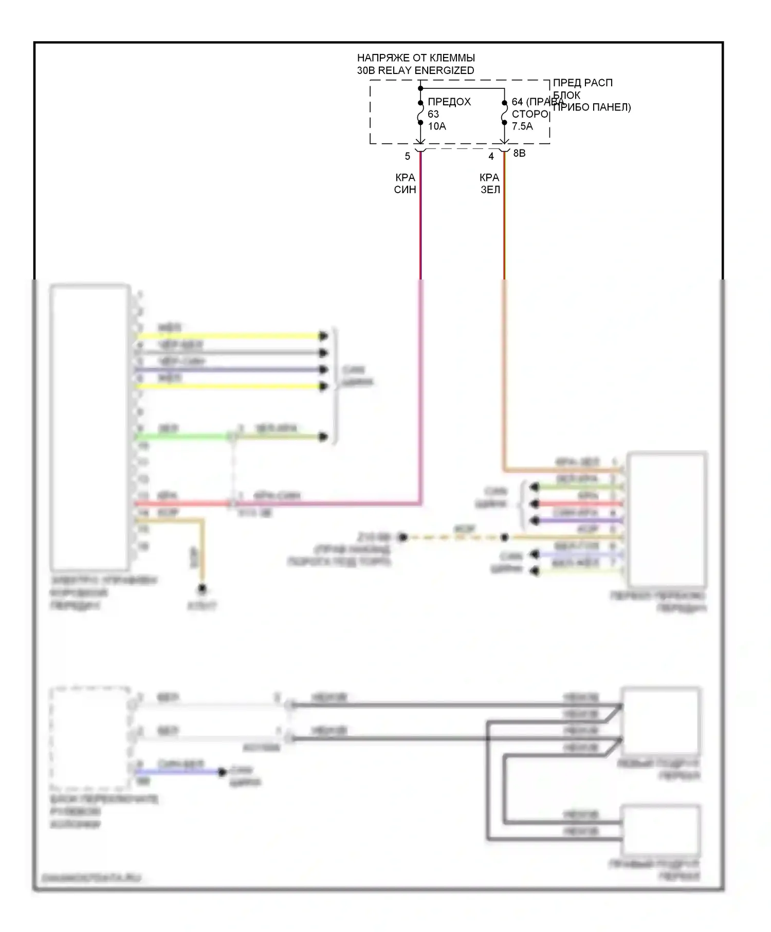 5 серия BMW F10/F11 (2009-2013): Электросхема автоматической коробки передач 