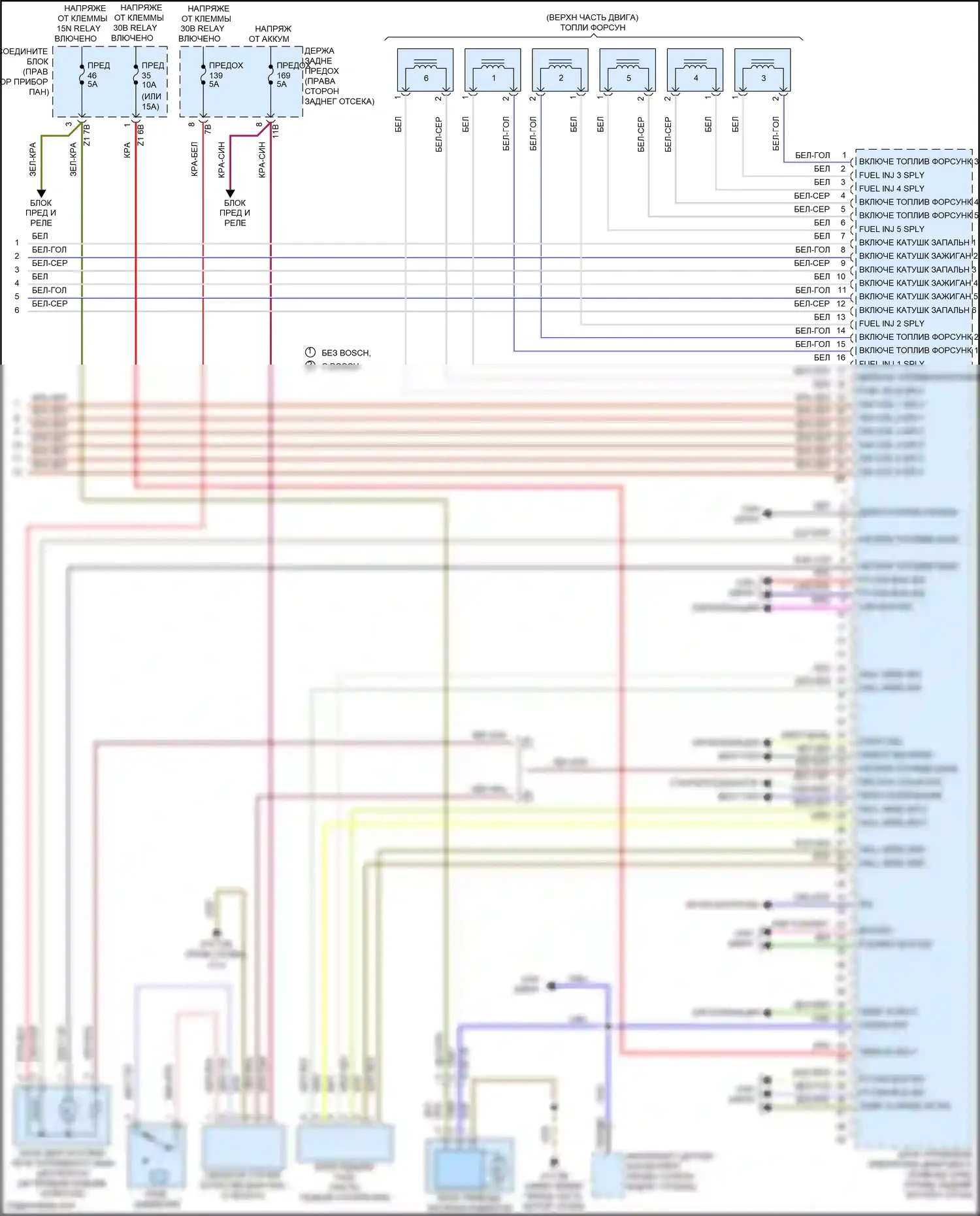 5 серия BMW F10/F11 рестайлинг (2013-2017): Электросхема двигателя 3.0л турбо (5 из 5) 