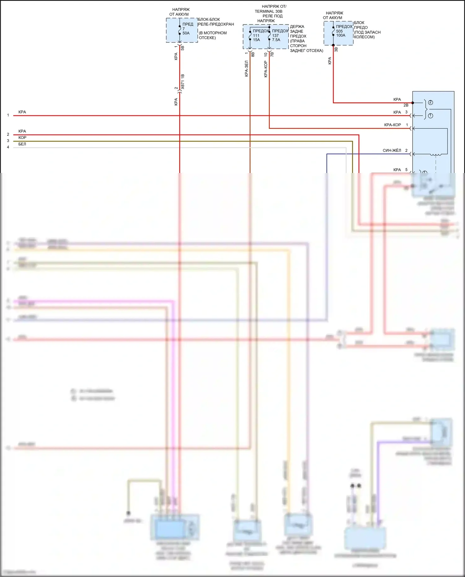5 серия BMW F10/F11 рестайлинг (2013-2017): Электросхема климат контроля, без заднего автоматического климат-контроля (4 из 5) 