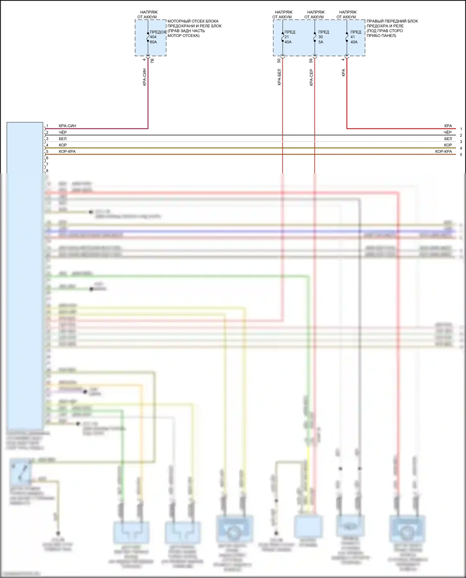 5 серия BMW G30/G31 рестайлинг (2020-2024): Антиблокировочная система abs электросхема (1 из 2) 