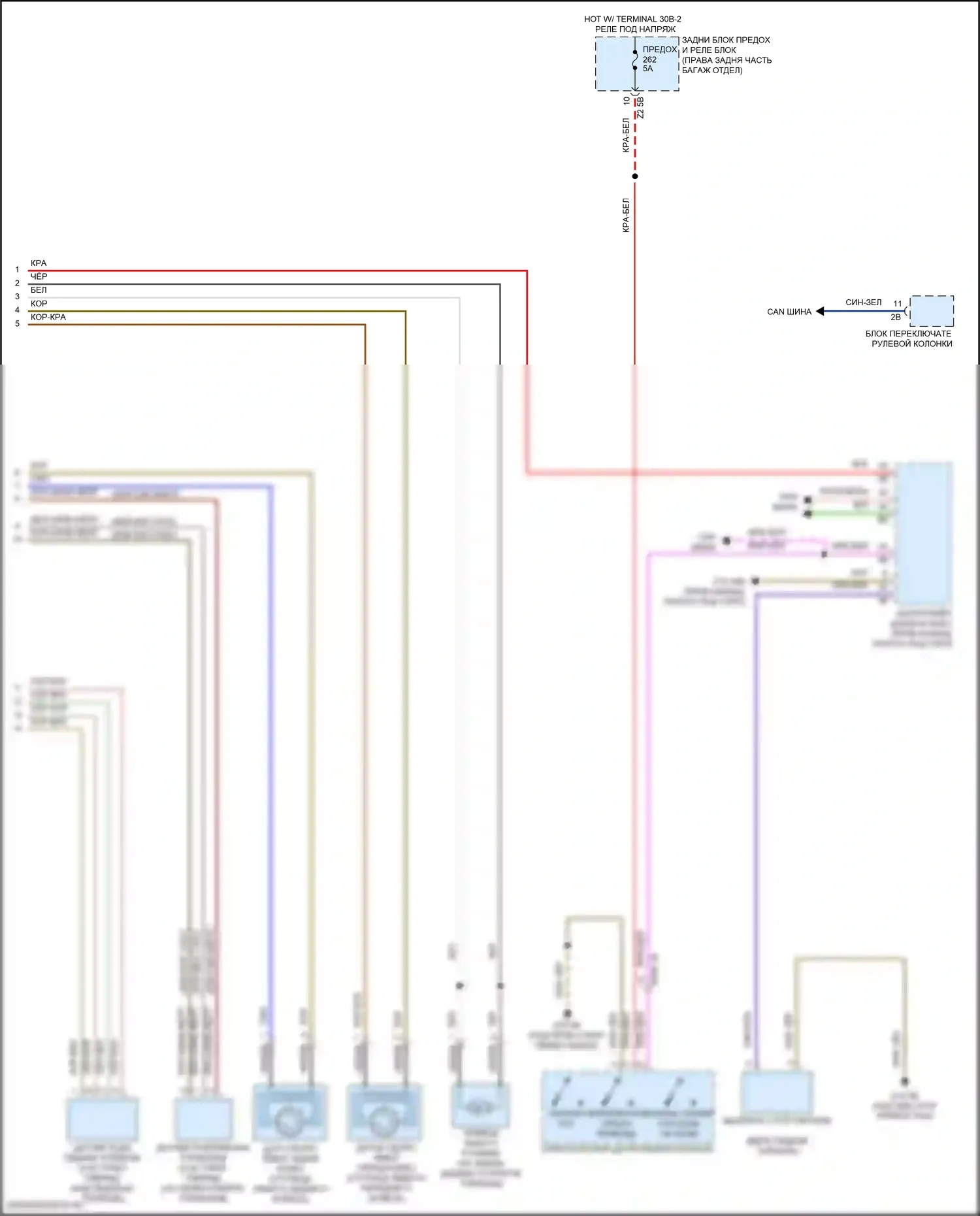 5 серия BMW G30/G31 (2016-2020): Антиблокировочная система abs электросхема (2 из 2) 
