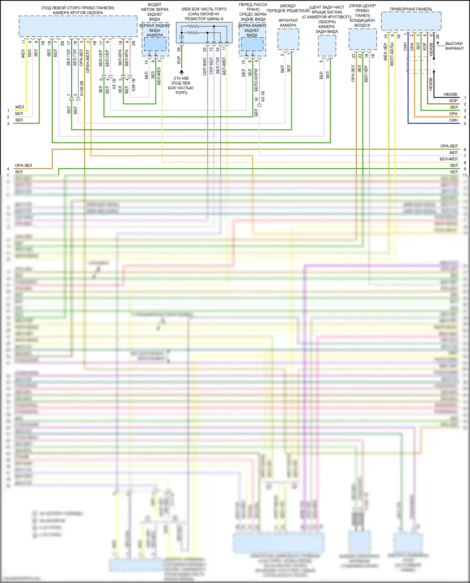 5 серия BMW G30/G31 (2016-2020): Электросхема шины высокого/низкого уровня (2 из 9) 