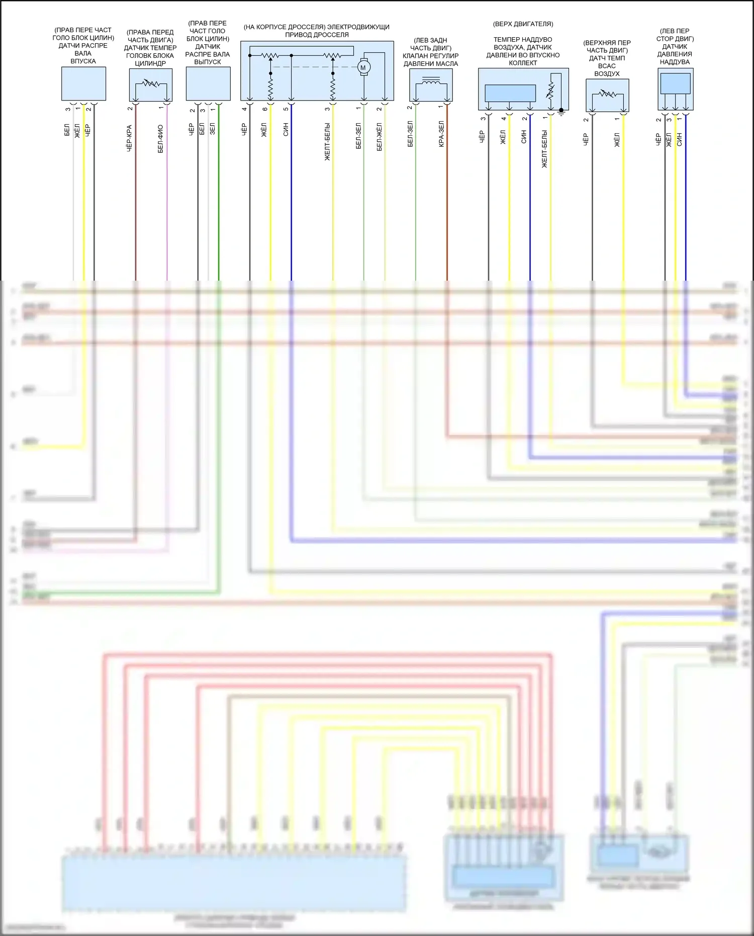 5 серия BMW G30/G31 (2016-2020): Электросхема двигателя 3,0л турбо (2 из 6) 