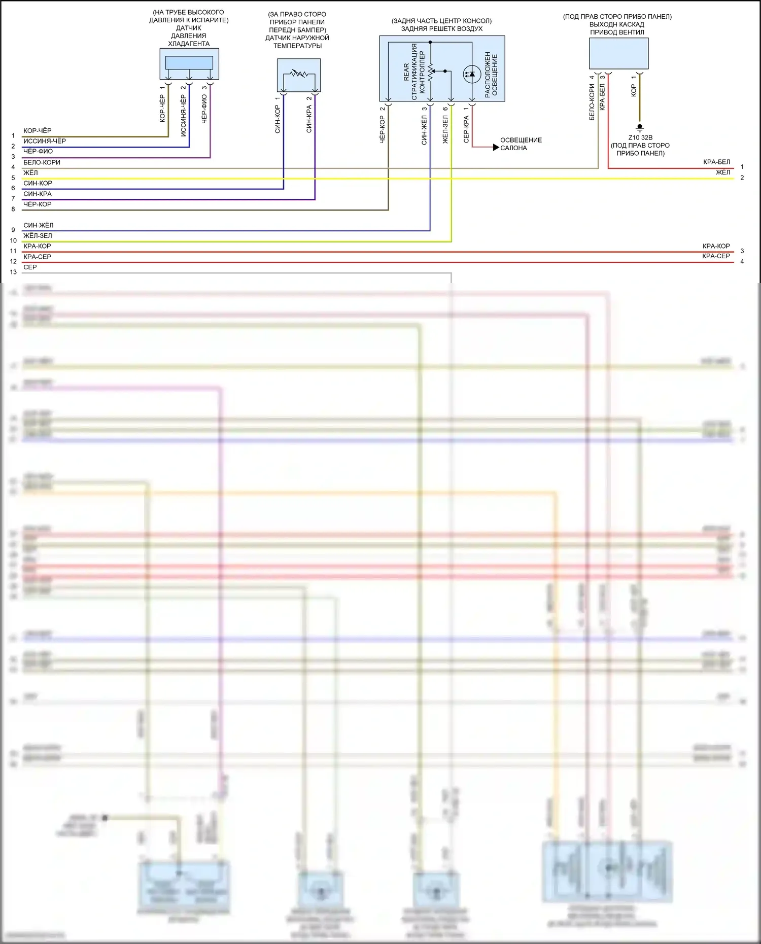 5 серия BMW G30/G31 (2016-2020): Электросхема климат контроля, без заднего автоматического климат-контроля (2 из 6) 