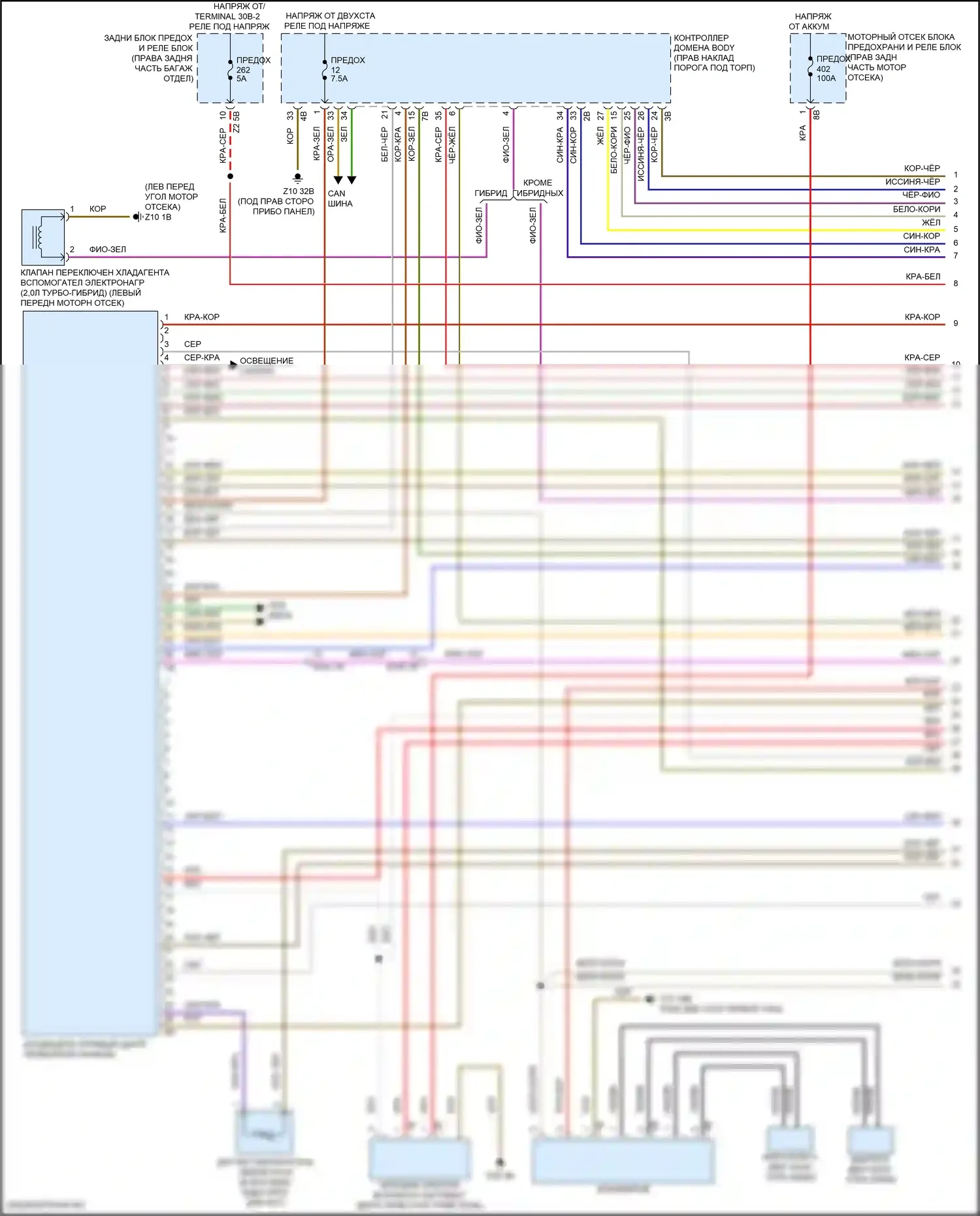 5 серия BMW G30/G31 (2016-2020): Электросхема климат контроля, с задним автоматическим климат-контролем (1 из 6) 