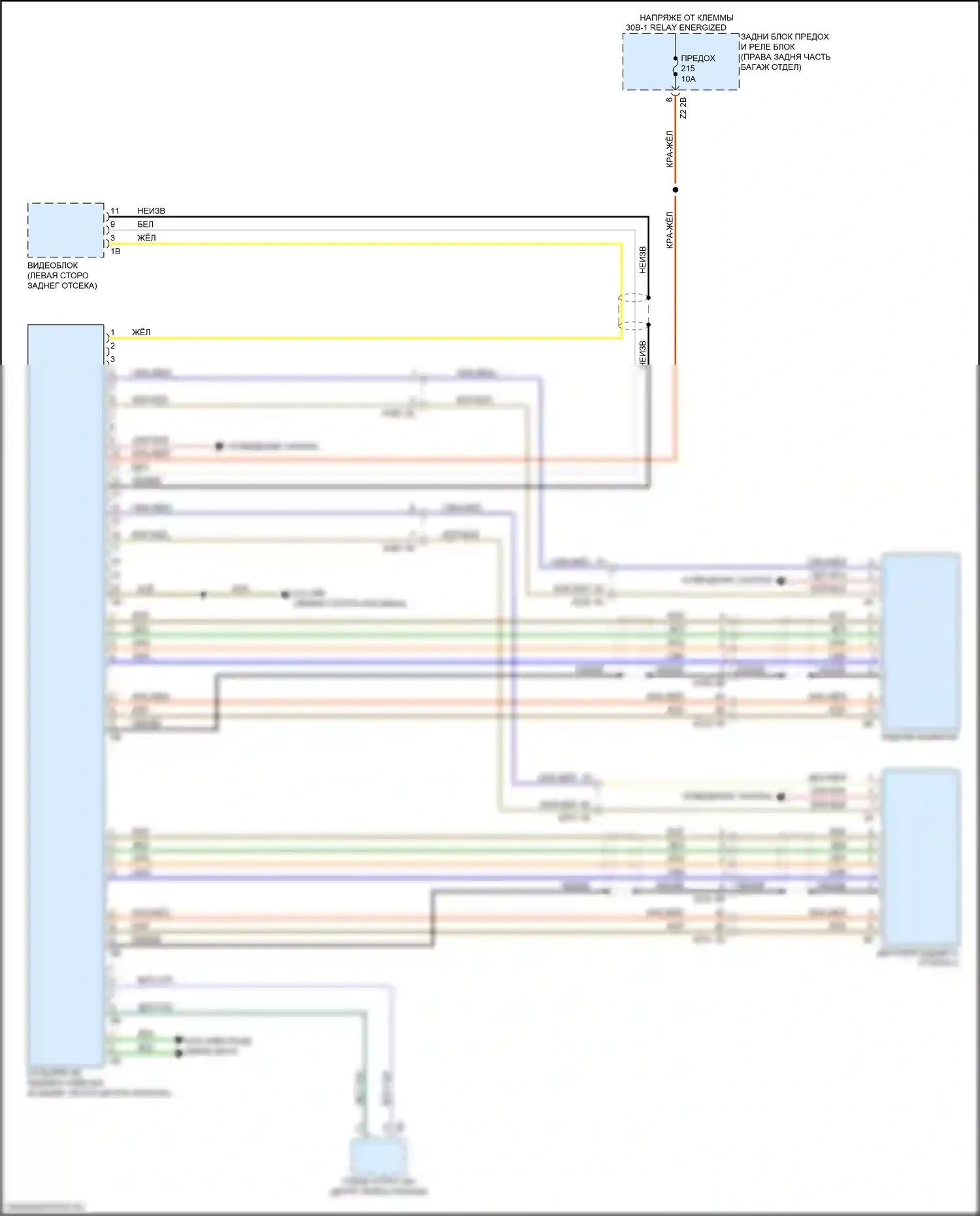 5 серия BMW G30/G31 (2016-2020): Электросхема мультимедий заднего сиденья 